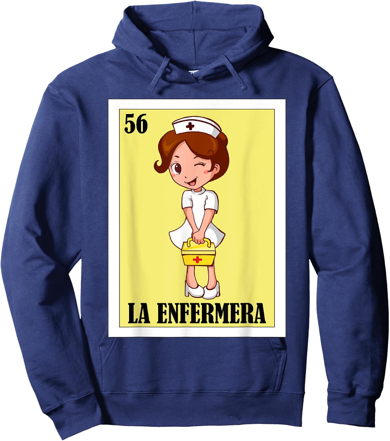 Mexican Nurse Hero Design - La Enfermera Hoodie - Hoodie | Navy