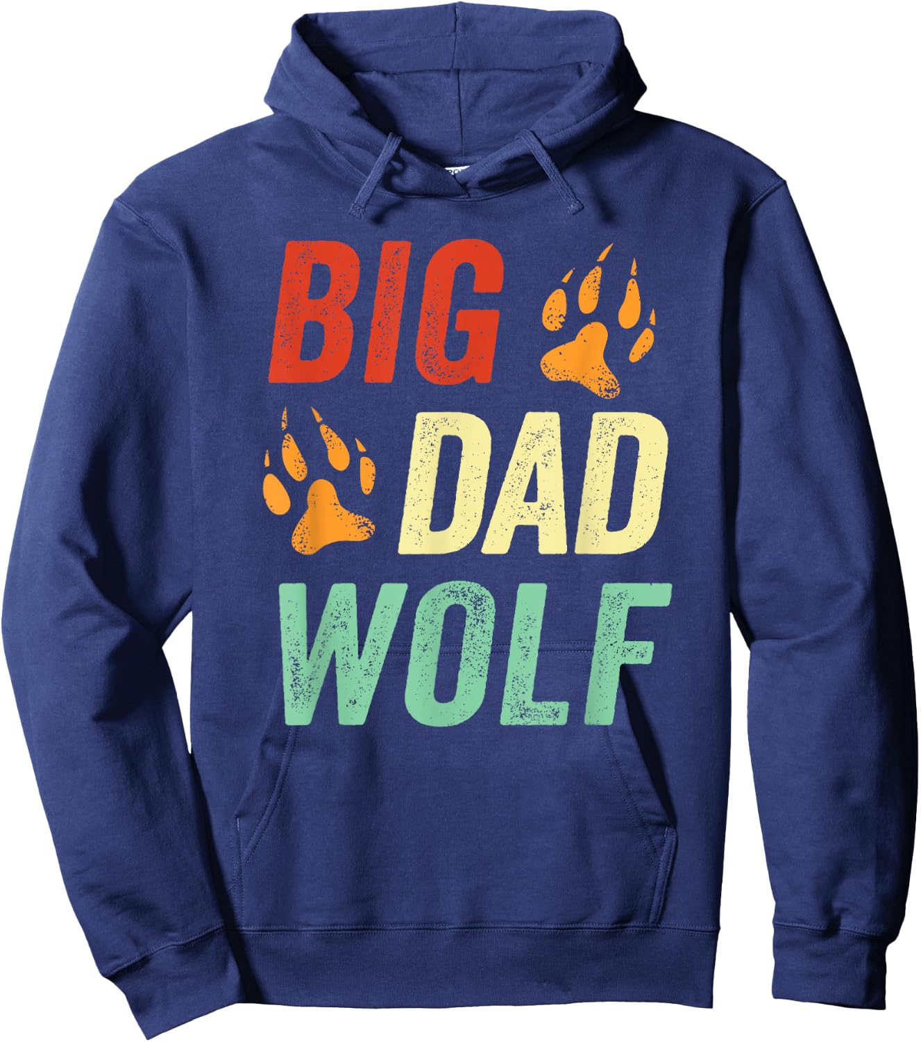 Dad Halloween Shirt Men Daddy Halloween Costume Big Dad Wolf Hoodie - Hoodie | Navy