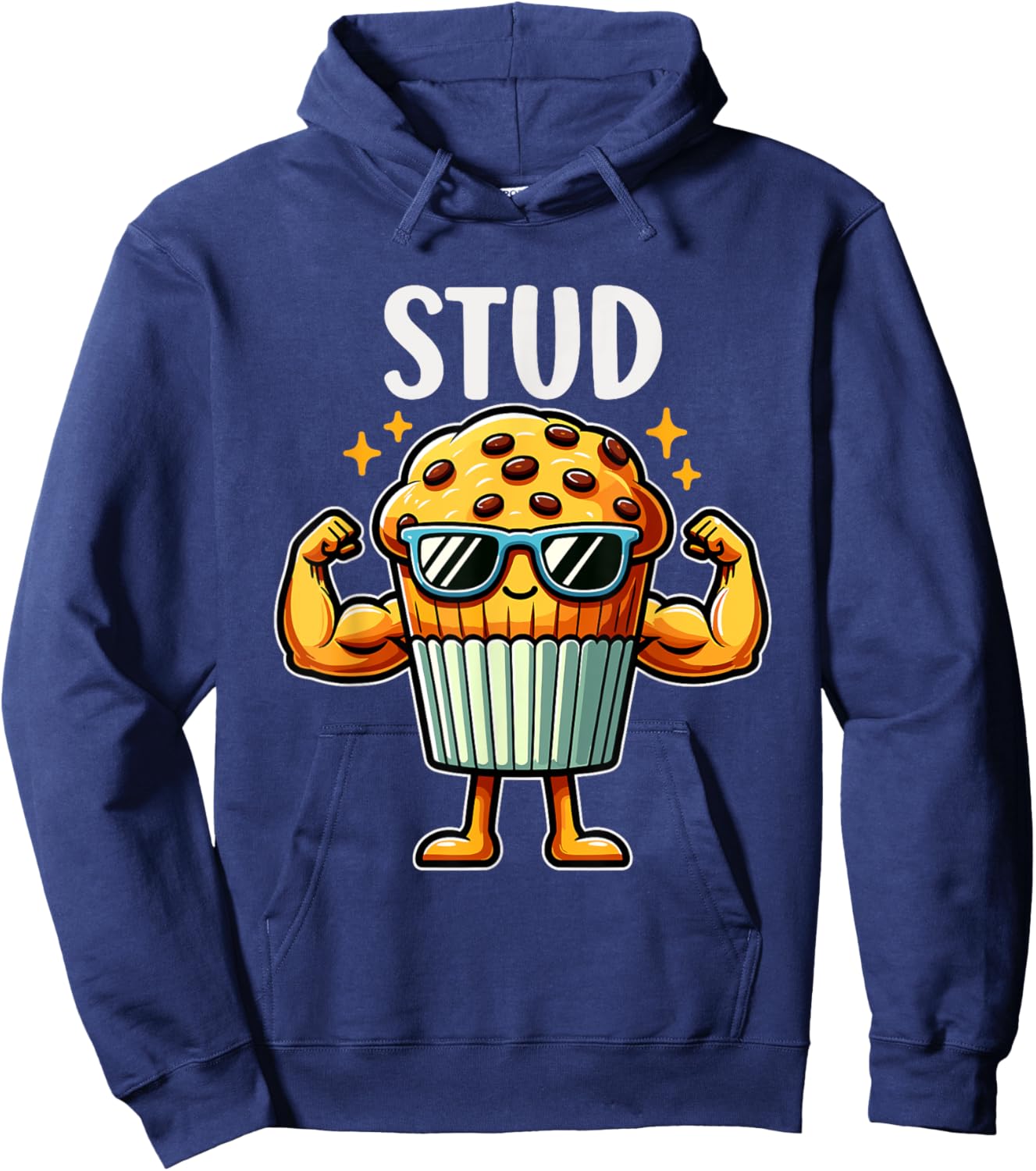 Stud Muffin Funny Muffin Lover Dad Boyfriend Men Boys Hoodie - Hoodie | Navy