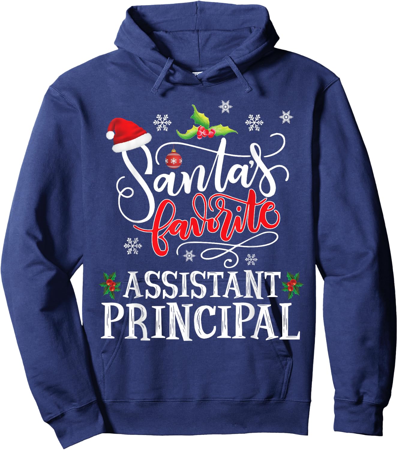 Santa's Favorite Assistant Principal Christmas Party Xmas Hoodie - Hoodie | Navy