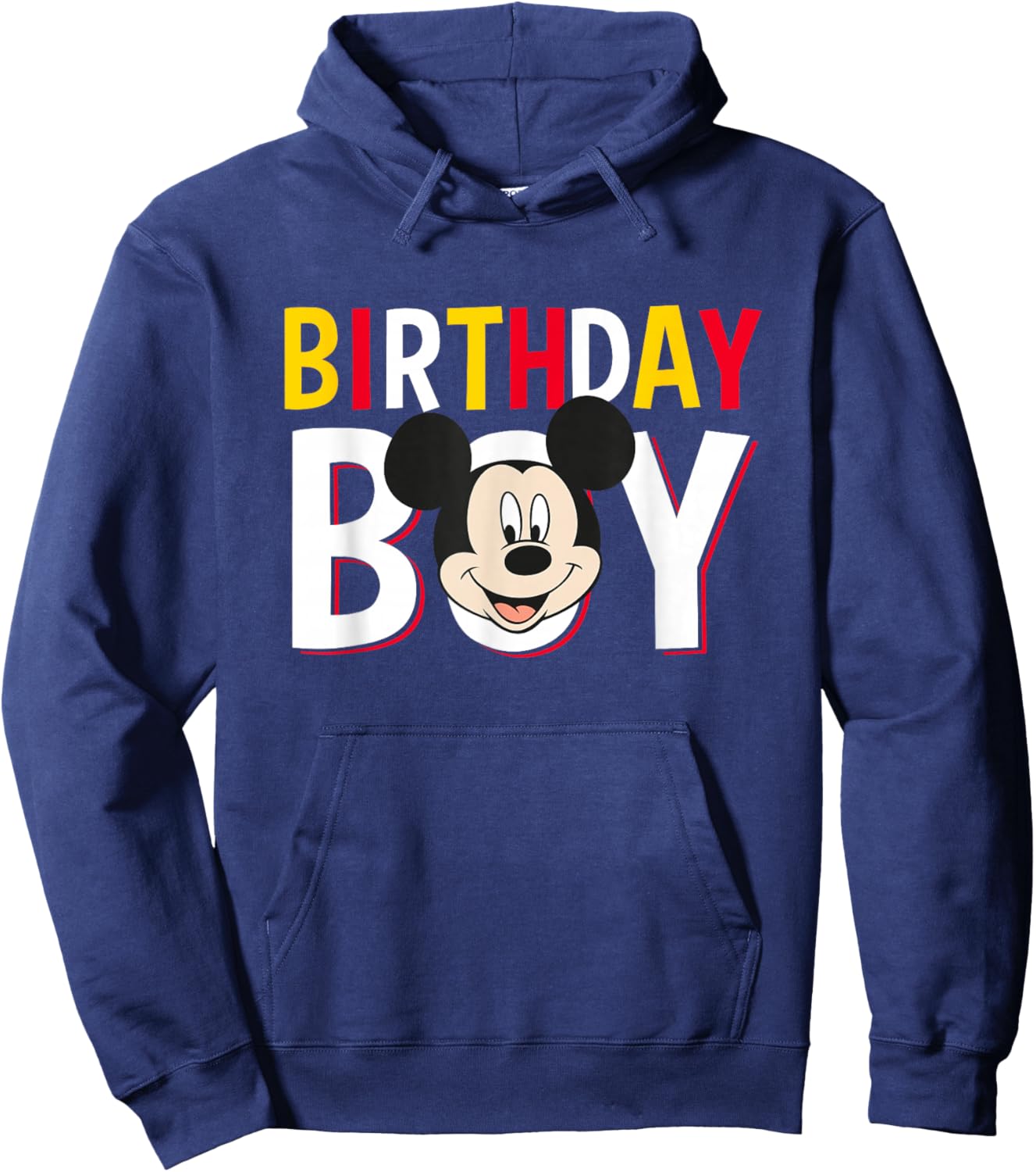 Disney Mickey and Friends Birthday Boy Cute Mickey Logo Hoodie - Hoodie | Navy
