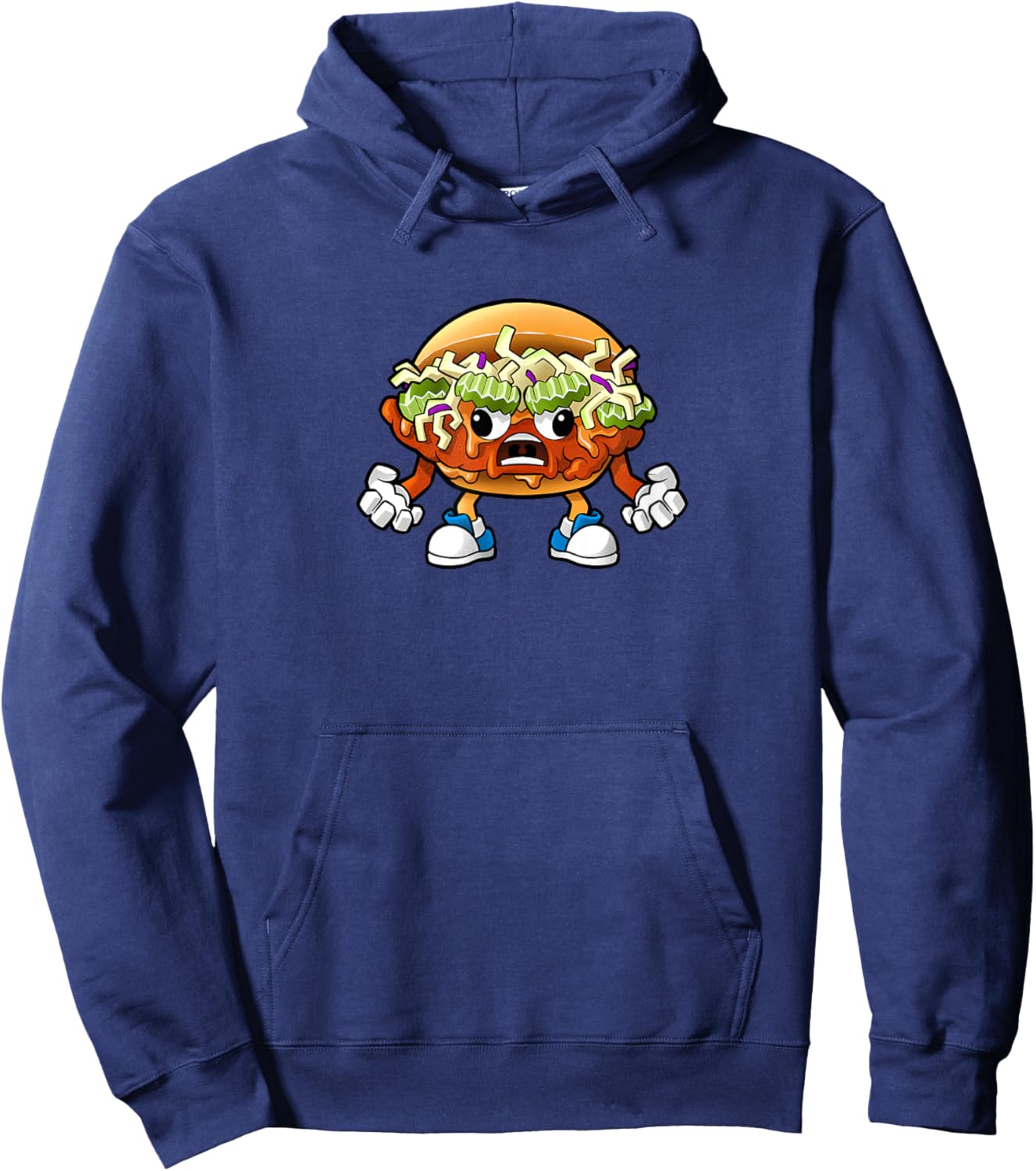 Fudes! #003 - Nash the Nashville Hot Chicken Sando Hoodie - Hoodie | Navy