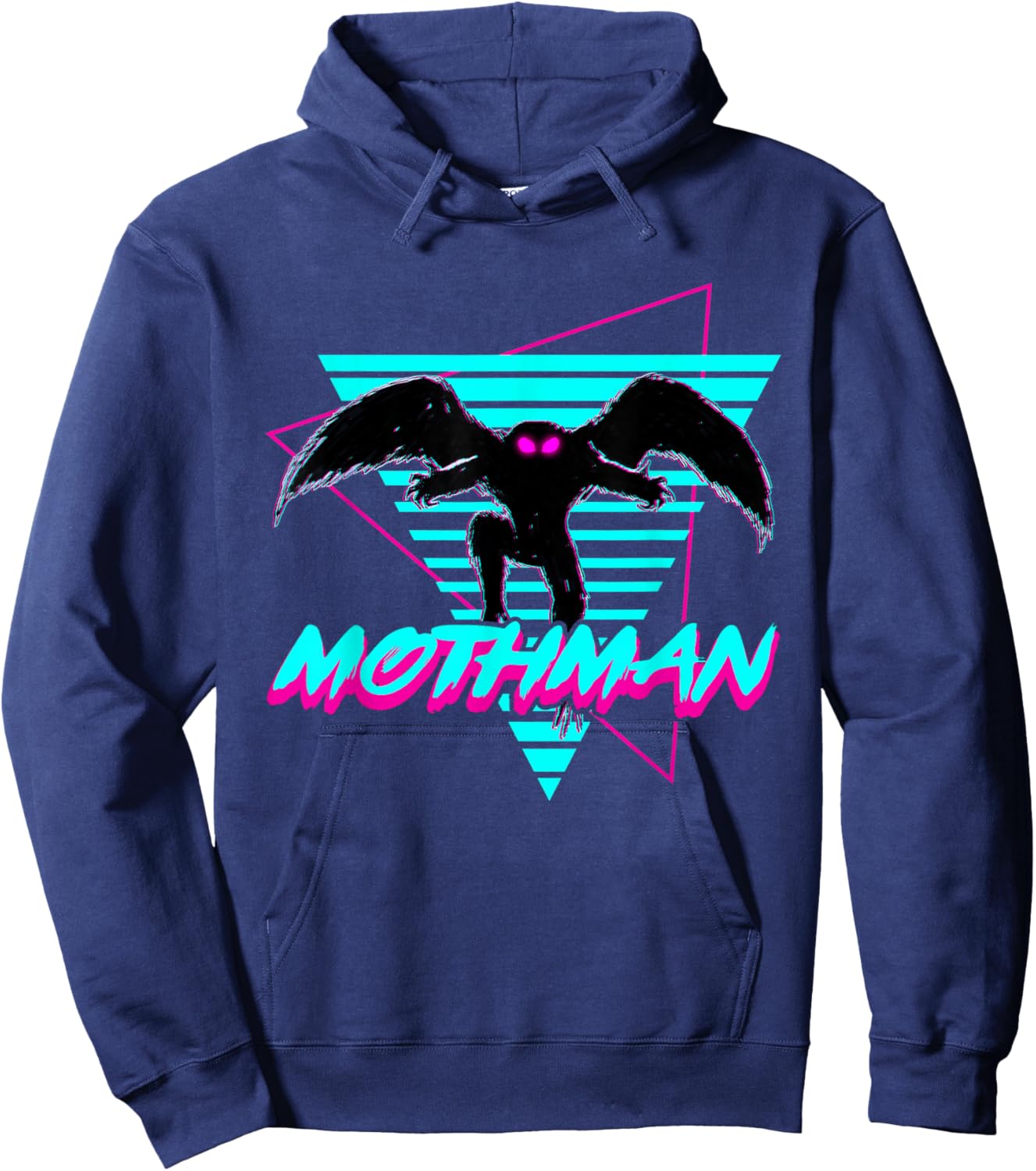 Mothman Cryptid Cryptozoology Retro Hoodie - Hoodie | Navy