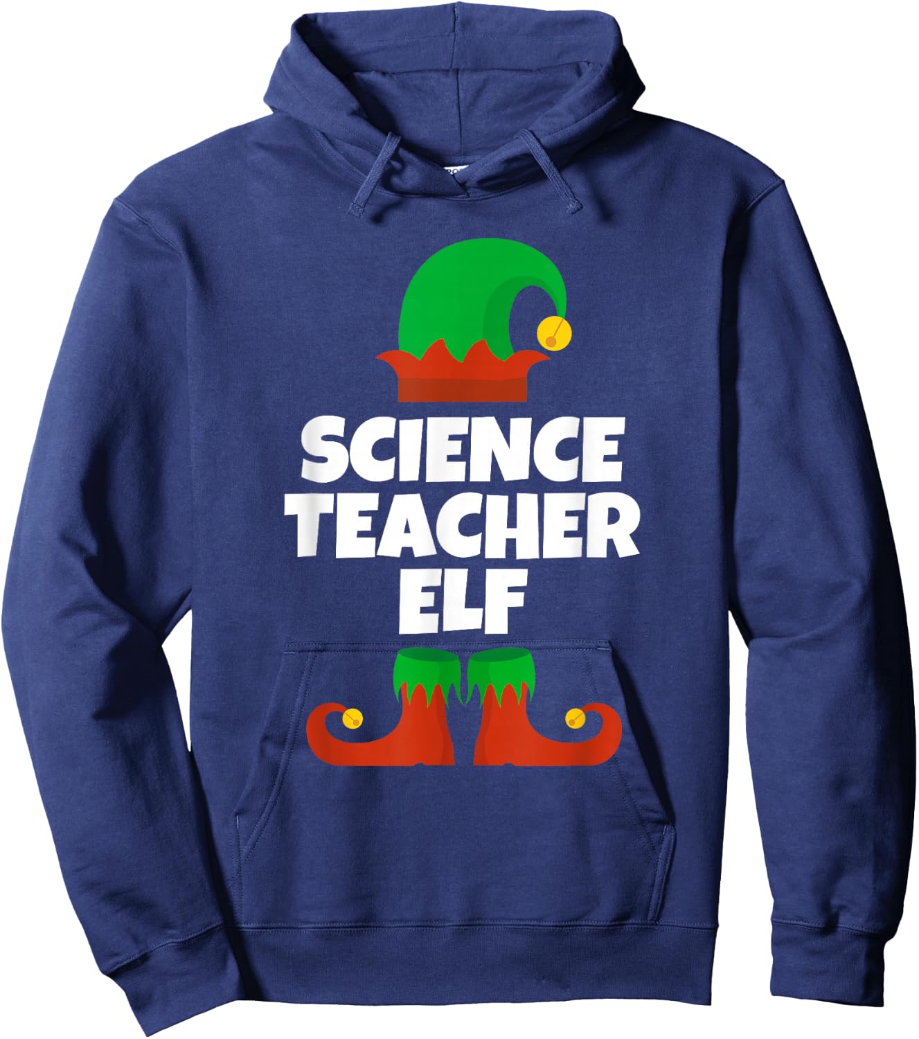 Christmas I'm The Science Teacher Elf Matching Xmas Pajama Hoodie - Hoodie | Navy