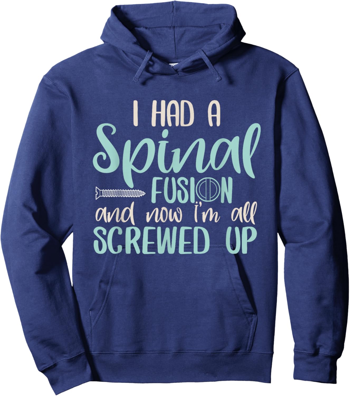 Back Surgery Spinal Fusion Spine Surgery Recovery Gift Hoodie - Hoodie | Navy