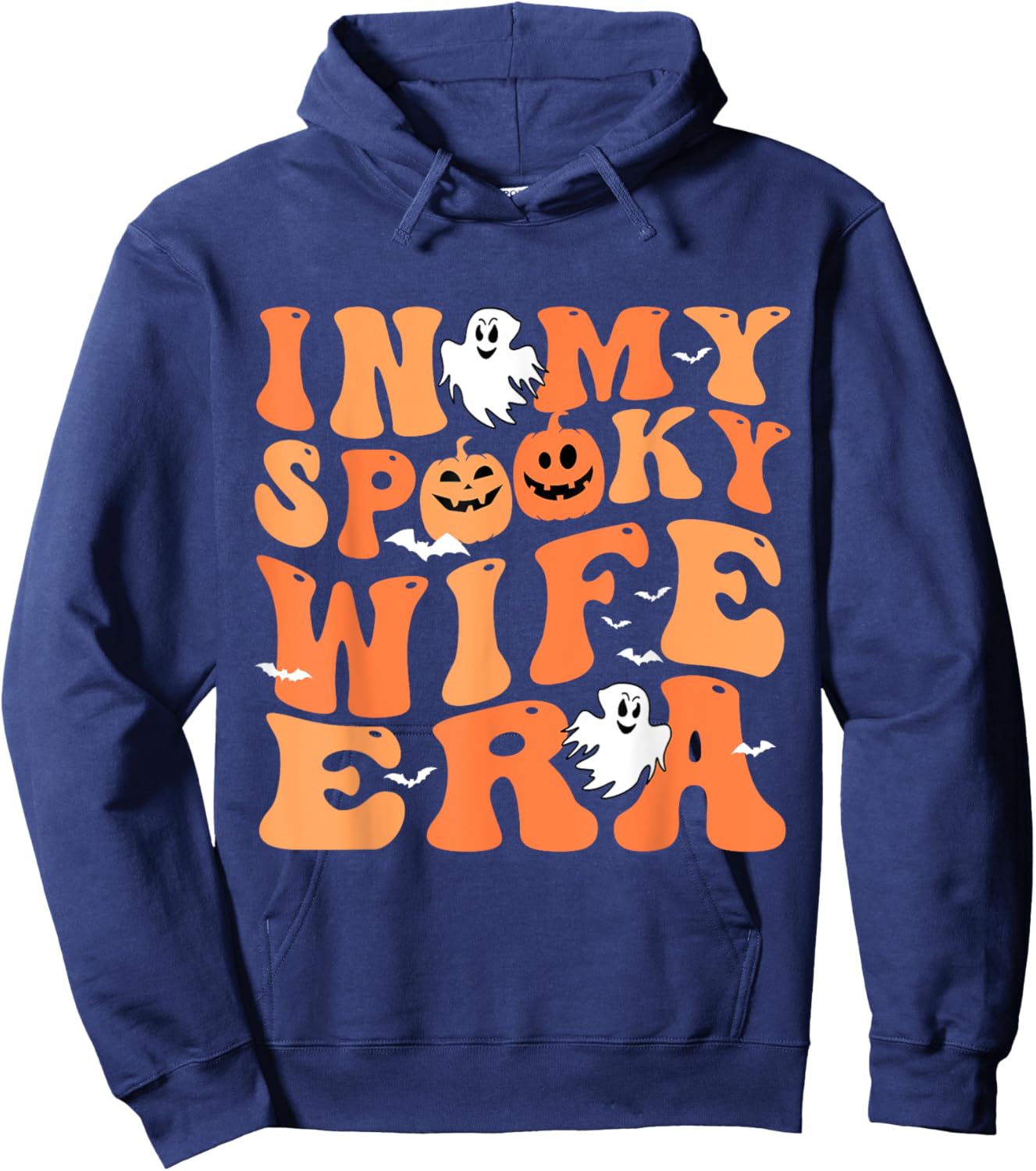 In My Spooky Wife Era Halloween Groovy For Wife Hoodie - Hoodie | Navy