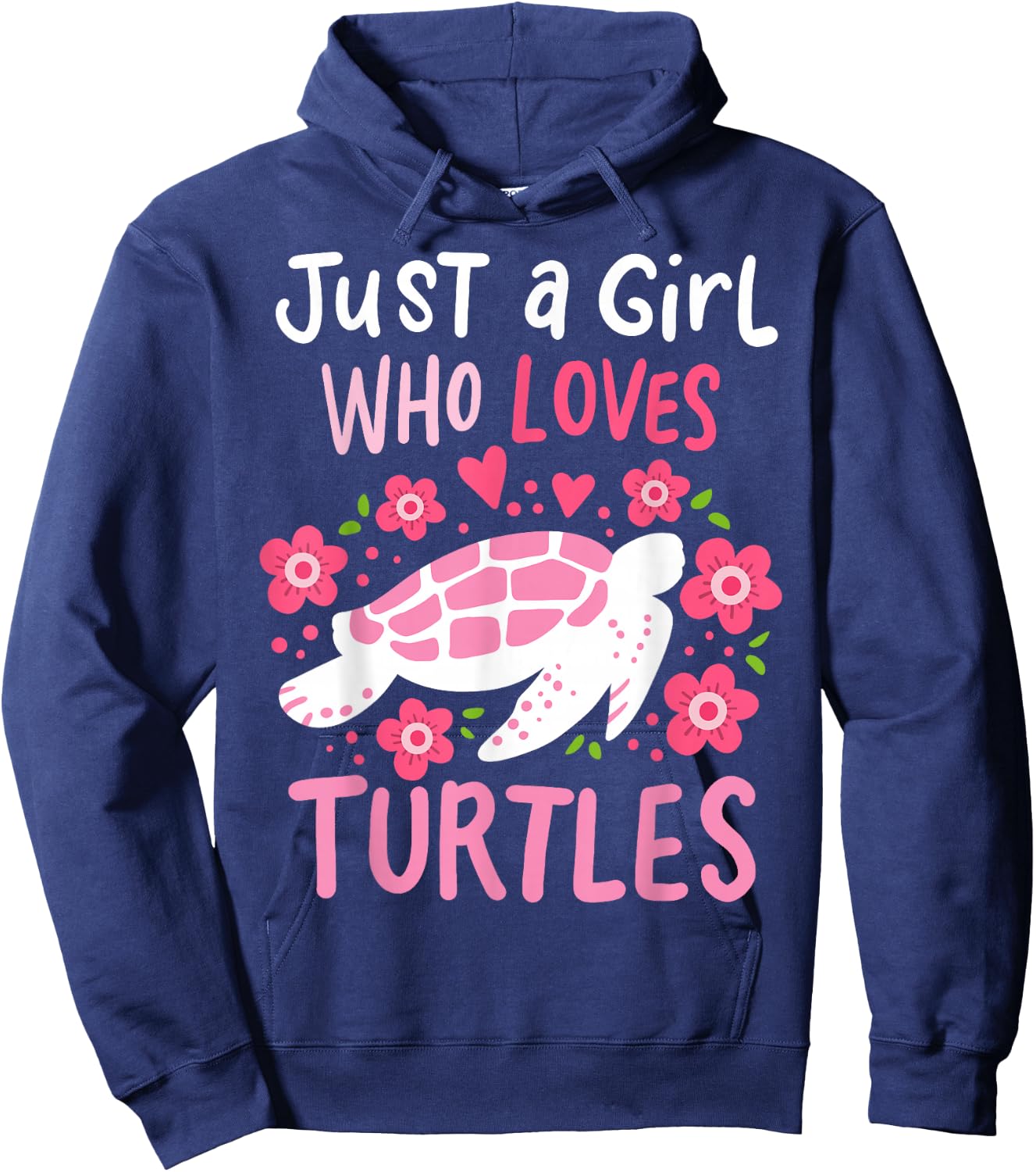 Just a Girl Who Loves Turtles Turtle Gift Small Hoodie - Hoodie | Navy