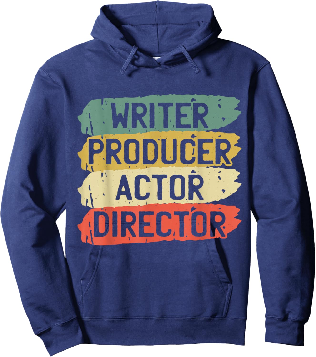 Retro Filmmaker Producer Writer Actor and Movie Director Small Hoodie - Hoodie | Navy