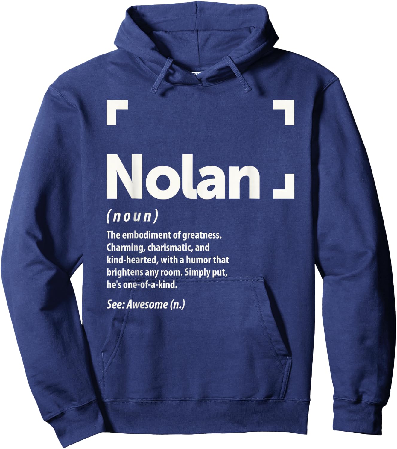 Nolan Personalized Name Apparel Cld Nolan Definition Personalized Name Nolan -Adults Kids Black Small Classic Fit Short Sleeve Hoodie - Hoodie | Navy