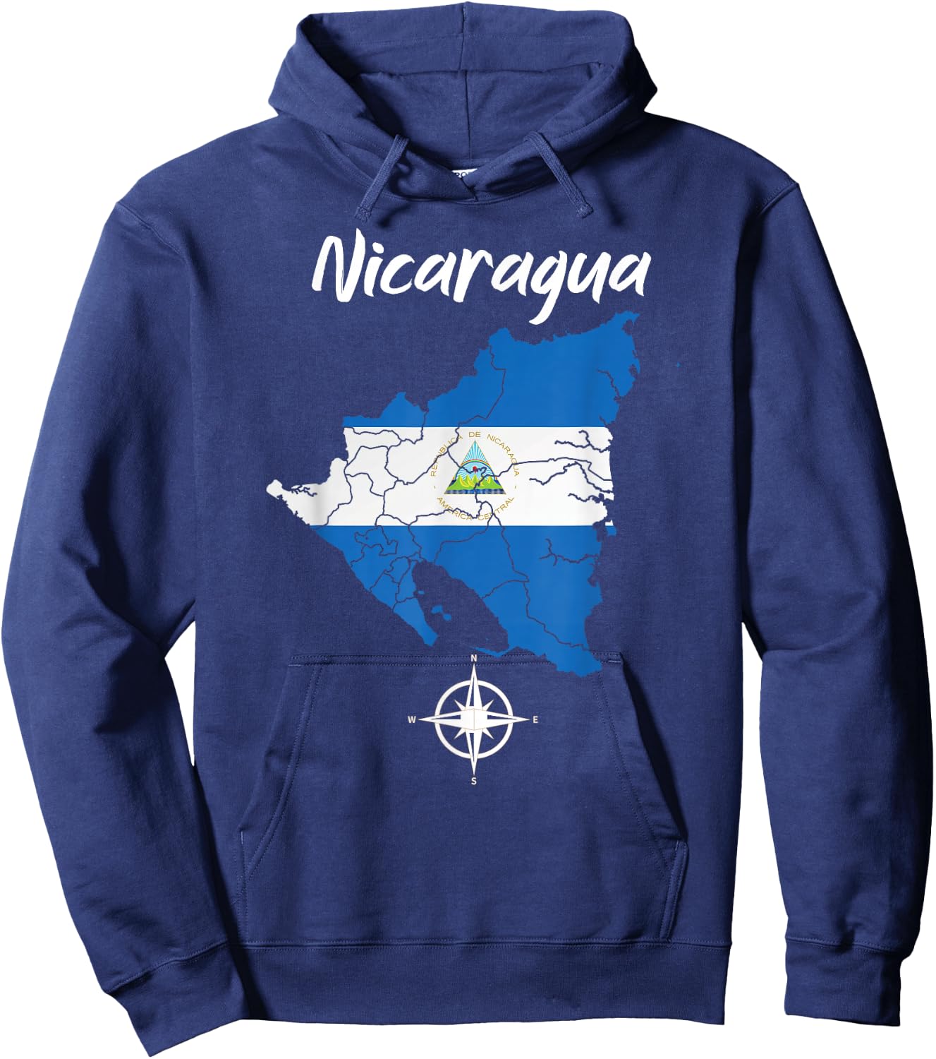 Nicaragua Blue Flag Men Women Kids Nicaraguan Hoodie - Hoodie | Navy