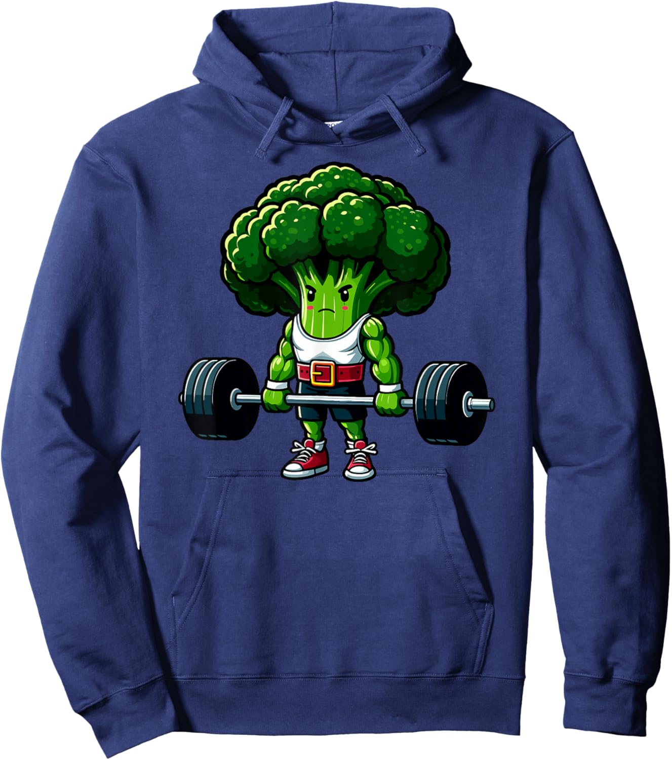 Broccoli Deadlift Weightlifting Gym Vegan Powerlifting Hoodie - Hoodie | Navy