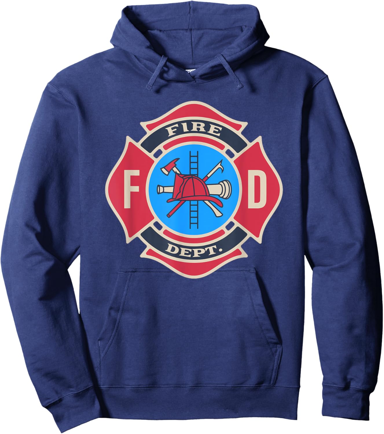 Fire Department Logo Uniform Fireman Firefighter Costume Hoodie - Hoodie | Navy