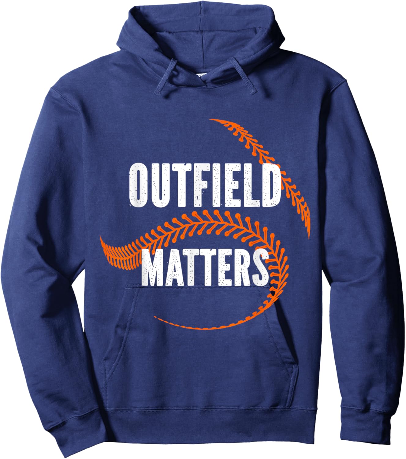 Baseball Outfield Matters Funny Baseball Outfielders Hoodie - Hoodie | Navy
