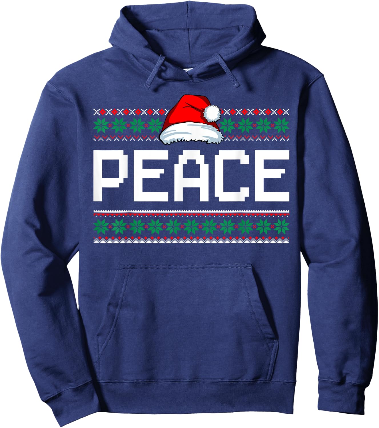 Peace I Come In Peace Couples Ugly Christmas Xmas Sweaters Hoodie - Hoodie | Navy