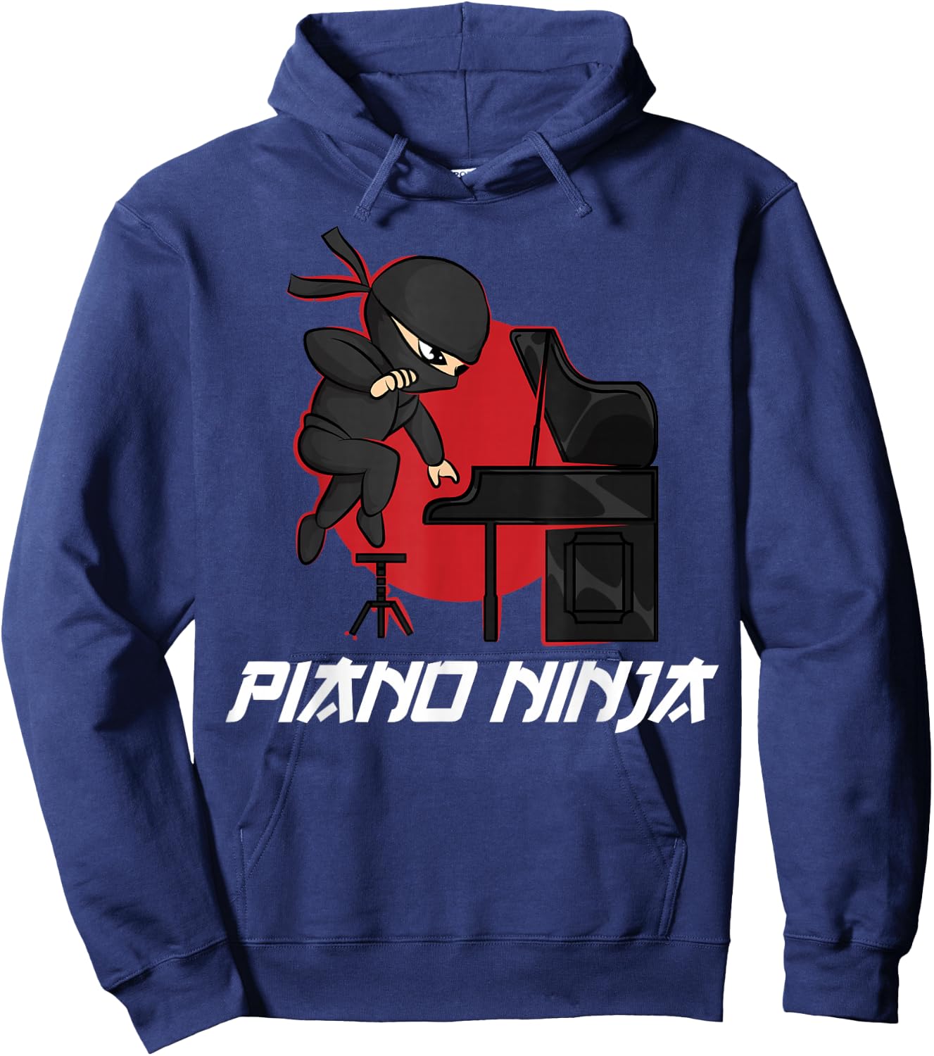 Funny Piano Player Gift Men Women Boys Girls Ninja Lovers Hoodie - Hoodie | Navy