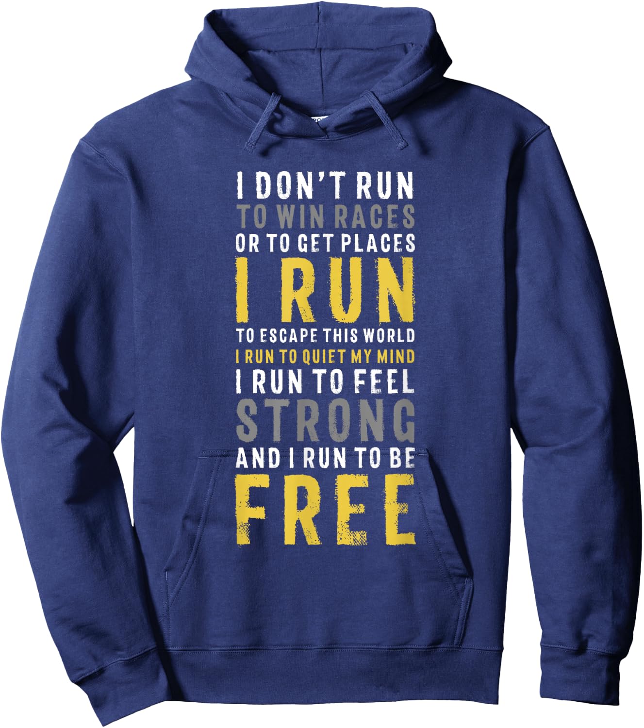 I Don't Run To Win Race Or To Get Places Running Hoodie - Hoodie | Navy