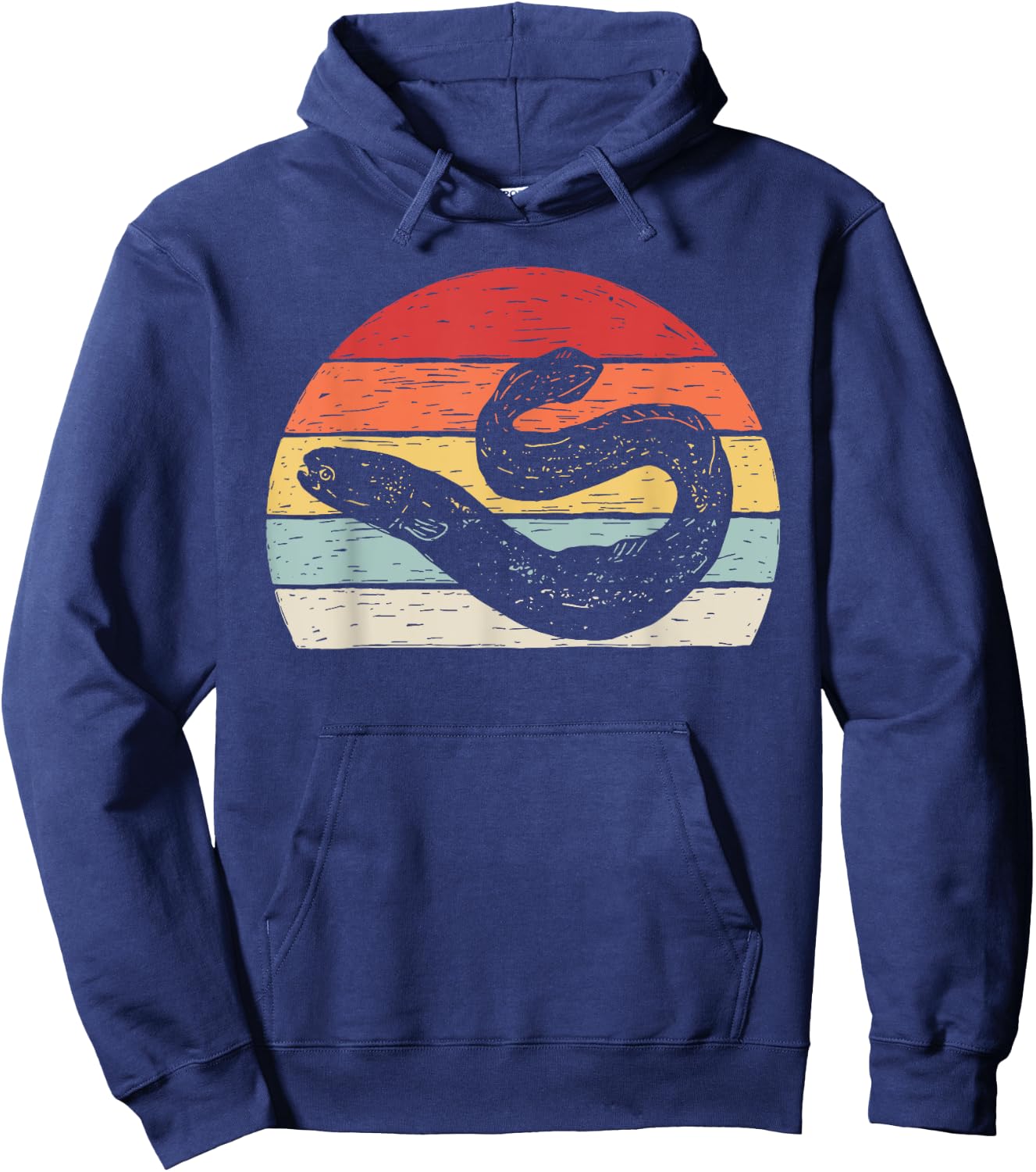 Vintage Retro Electric Eel Electric Fish Hoodie - Hoodie | Navy
