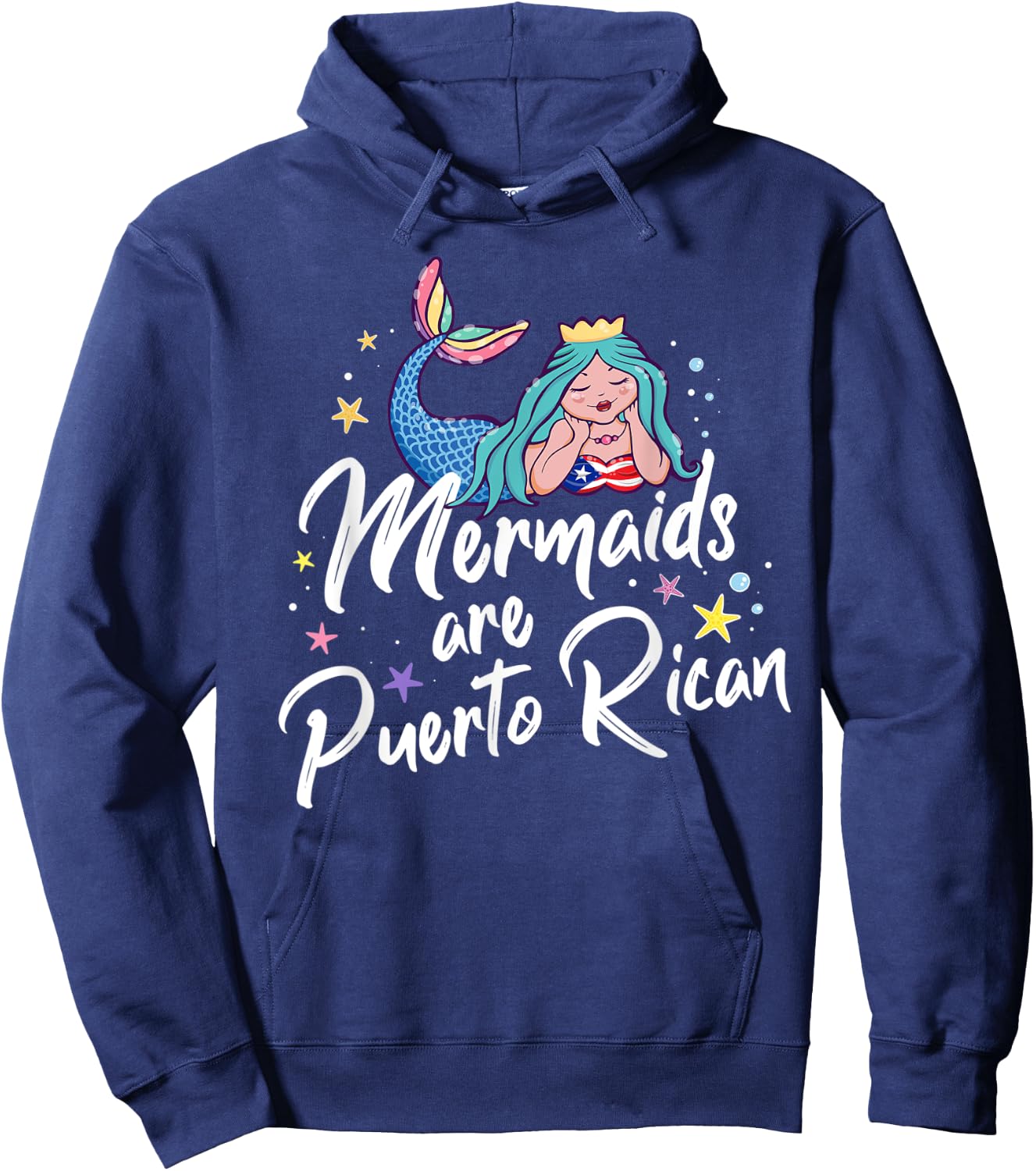 Puerto Rican Pride Gift Puerto Rican Mermaid Hoodie - Hoodie | Navy