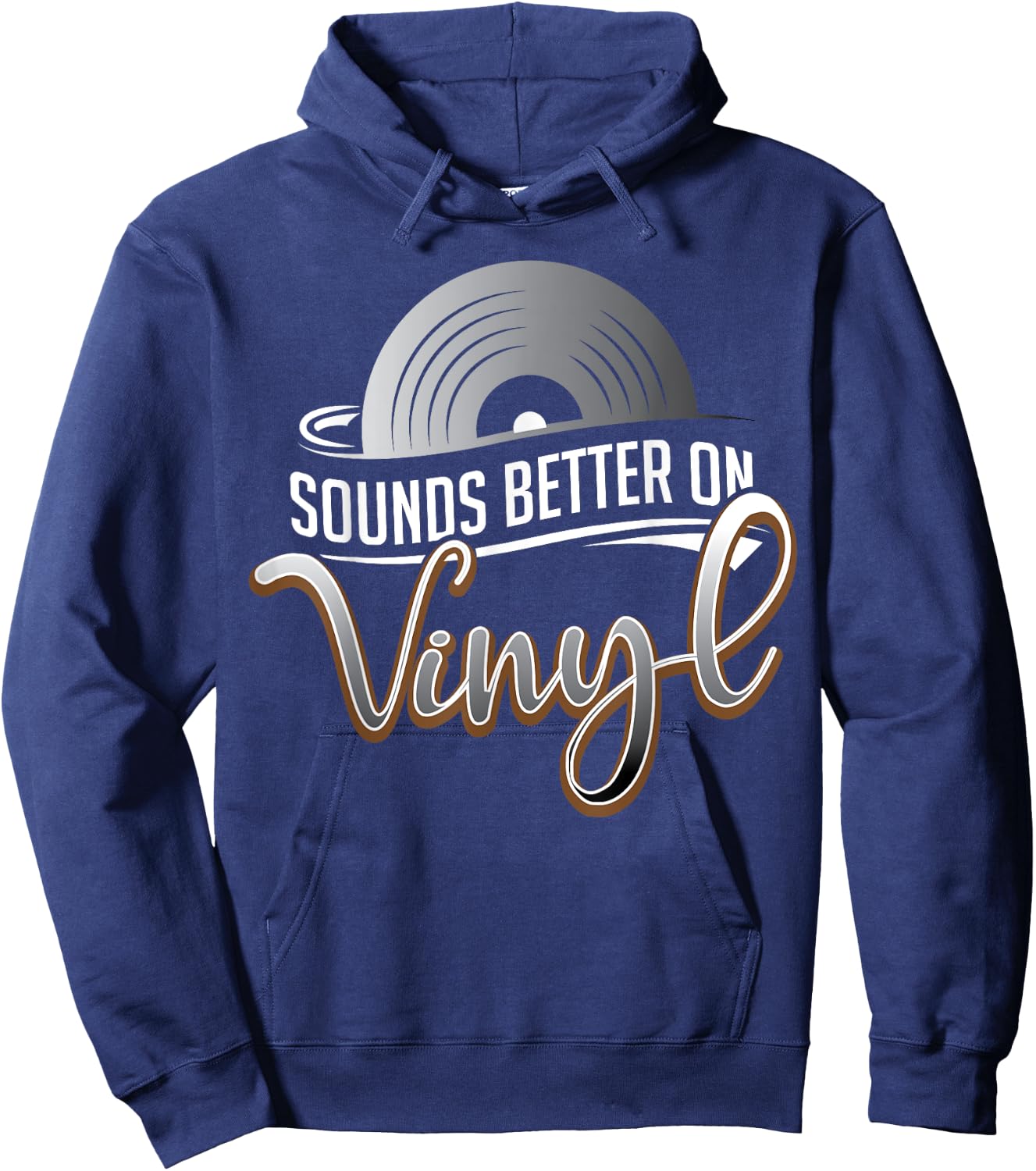 Sounds Better on Vinyl Record Album Lover & Audiophile Hoodie - Hoodie | Navy