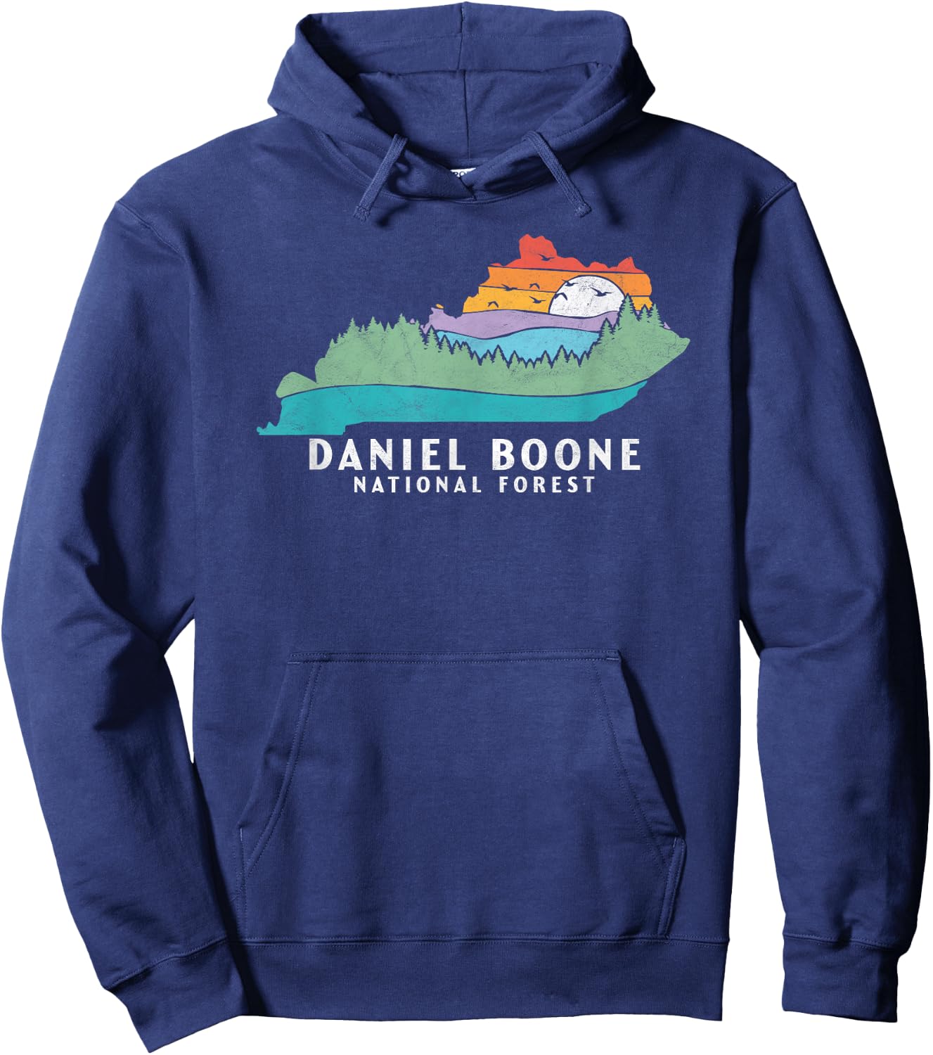 Daniel Boone Forest Kentucky Outdoors State Nature Shirt Hoodie - Hoodie | Navy