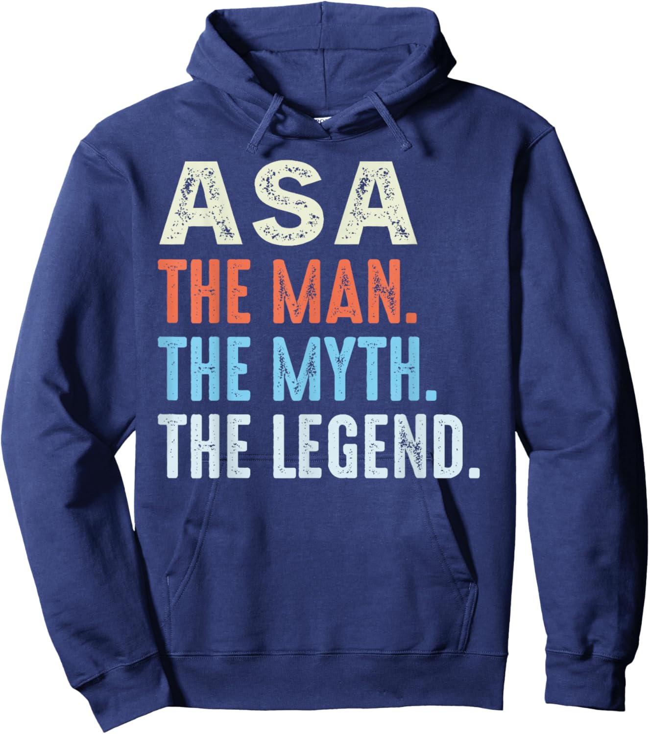 ASA The Legend Name Personalized Cute Idea Men Vintage ASA Hoodie - Hoodie | Navy