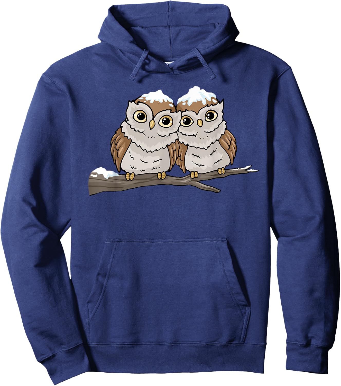 Christmas Owl Snow Bird Watching Gift Shirt Cute Owls Hoodie - Hoodie | Navy