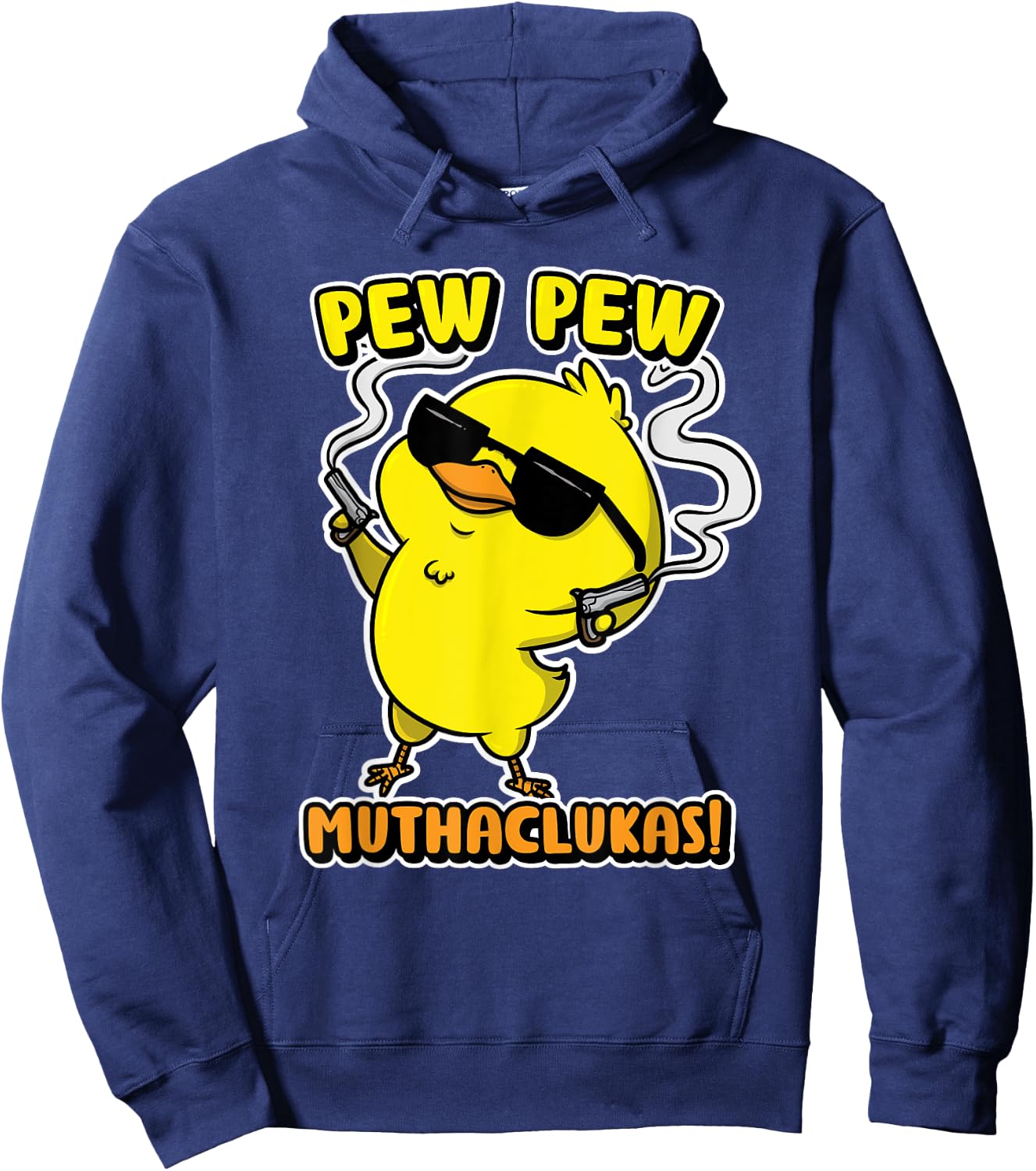 Funny Chicken Shirt Pew Pew Muthacluckas Women Men Hoodie - Hoodie | Navy