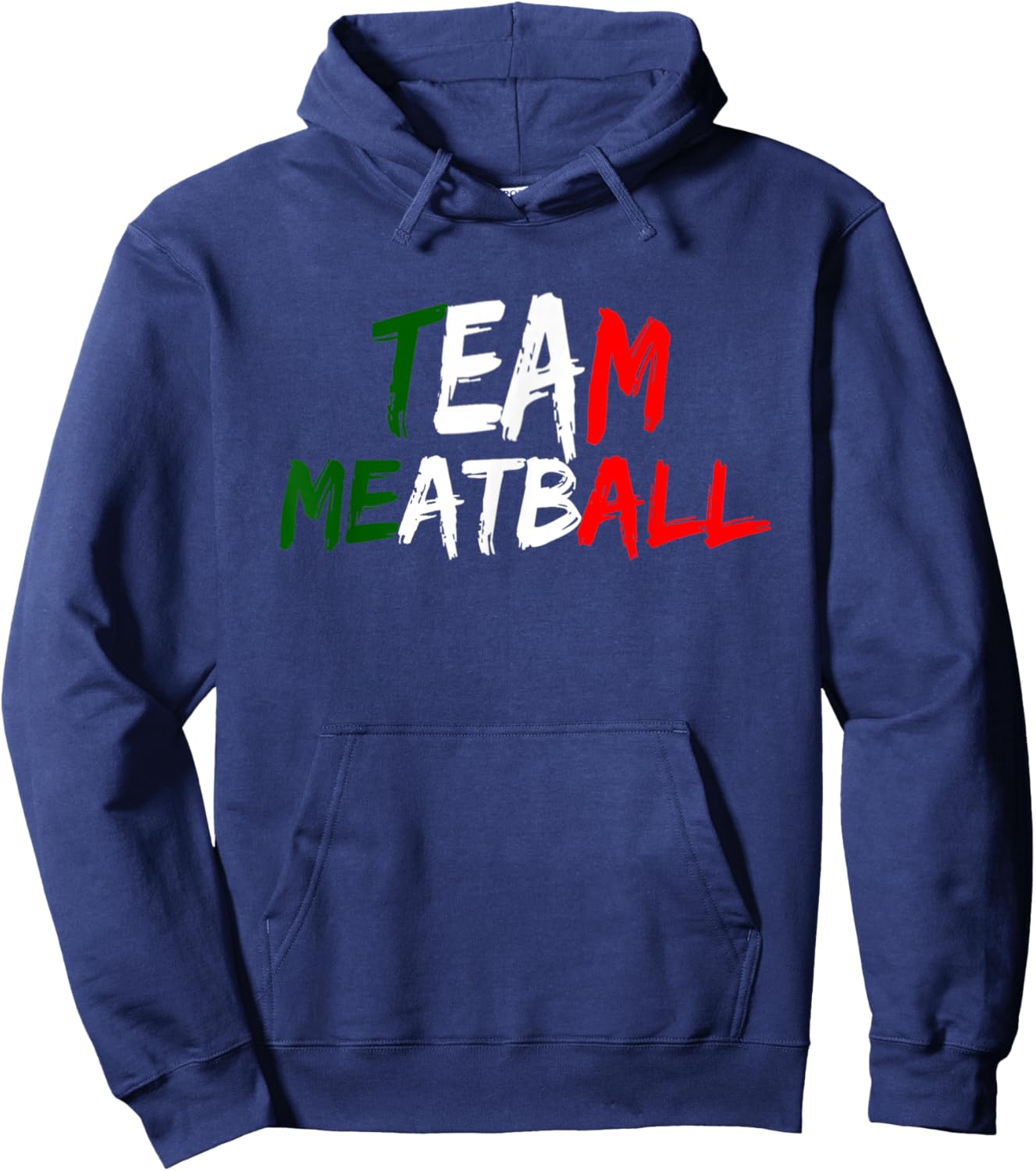 Team Meatball New Jersey Garden NJ Shore Italian Flag Hoodie - Hoodie | Navy