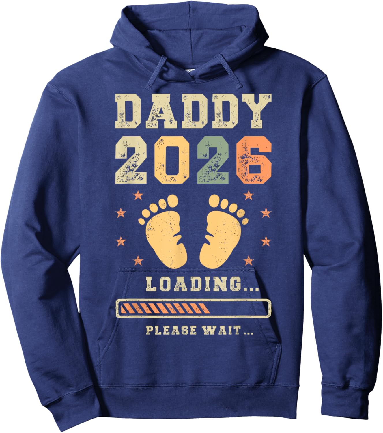 Daddy 2026 Loading, Baby Announcement, Expecting Dad To Be Hoodie - Hoodie | Navy