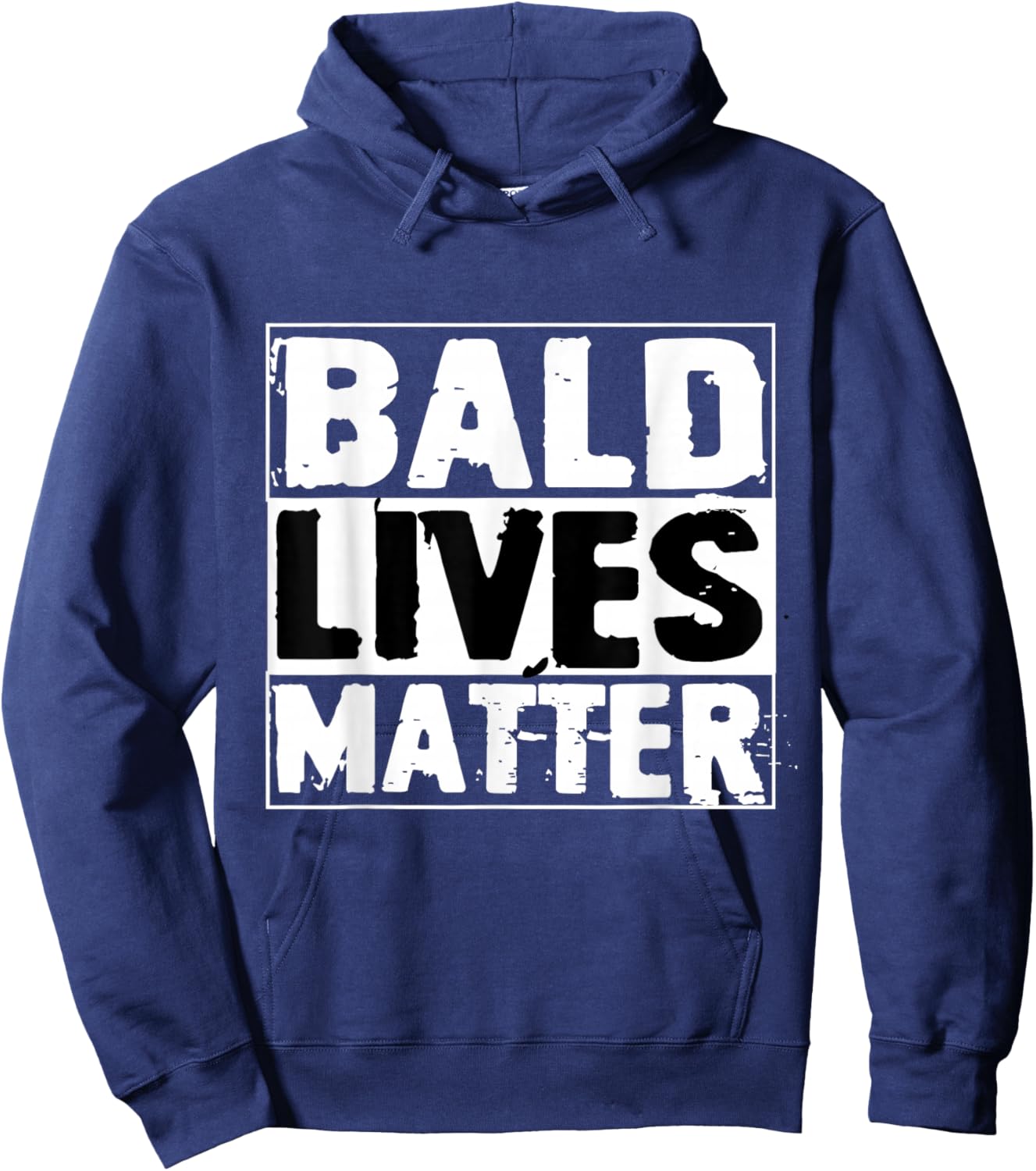Vintage And Retro Funny Bald Men Quote Bald Lives Matter Hoodie - Hoodie | Navy