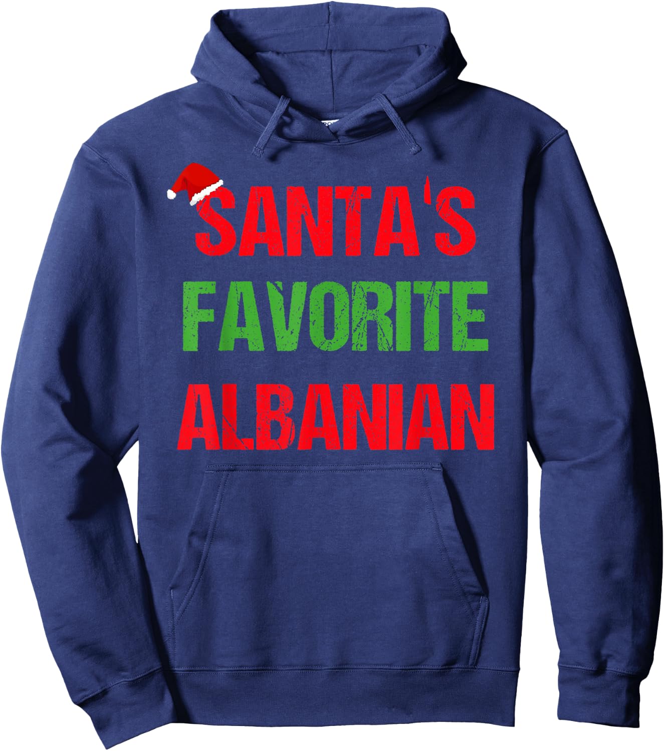 Albanian Funny Albania Pajama Christmas Gift Hoodie - Hoodie | Navy