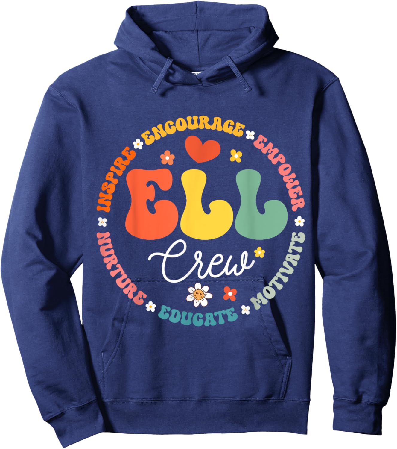 ELL Crew School Assistant School English Language Learner Hoodie - Hoodie | Navy