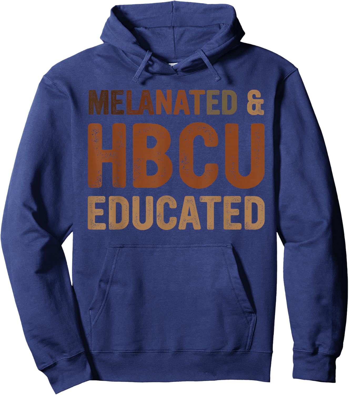 Black HBCU Educated Women Melanated Black History Month Hoodie - Hoodie | Navy