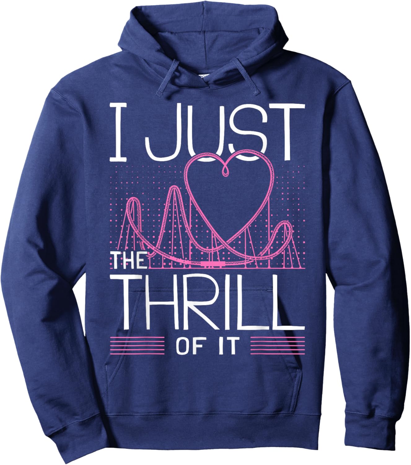 I Love Rollercoasters I Girl Roller Coaster Hoodie - Hoodie | Navy