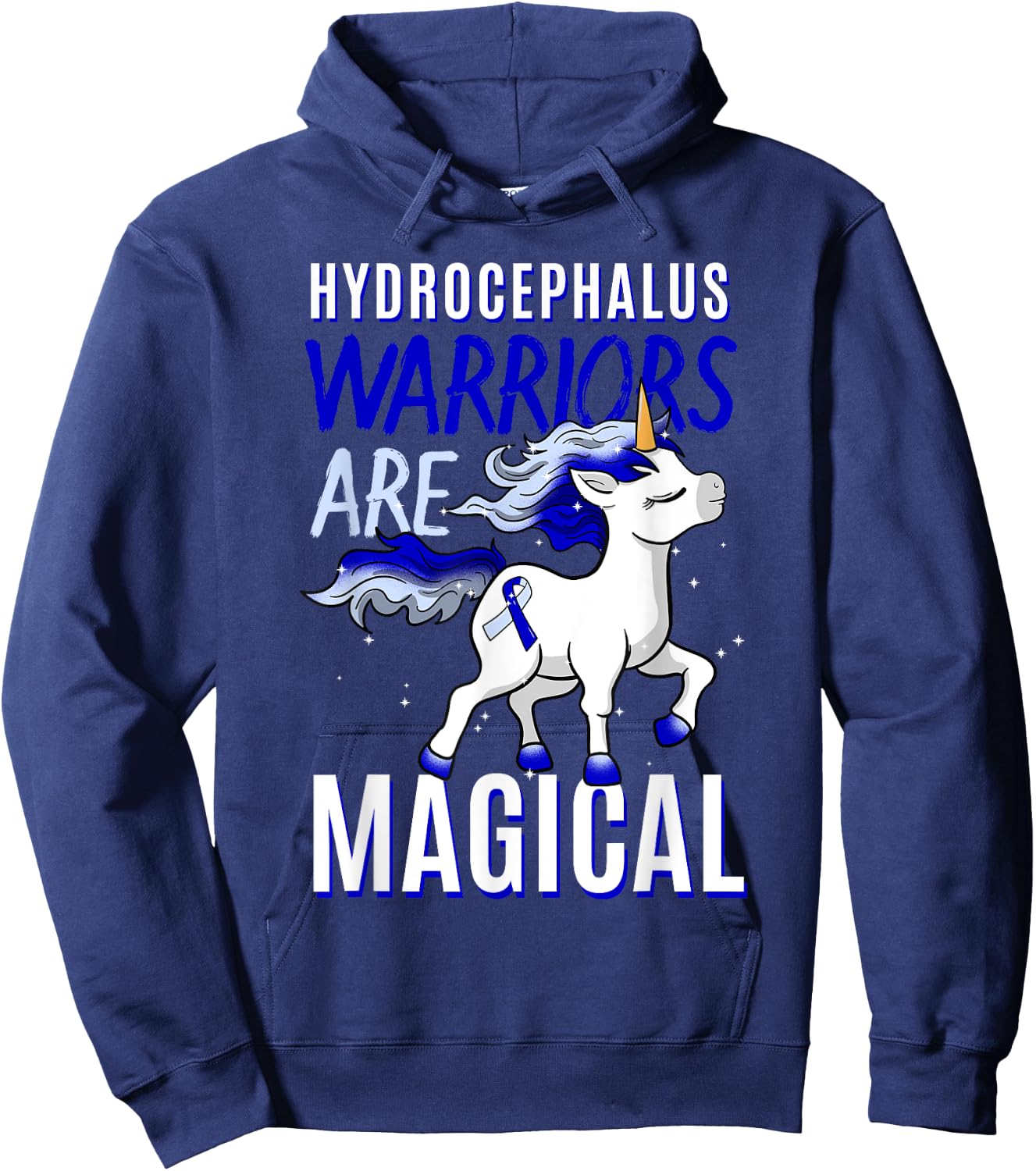 Hydrocephalus Awareness Supporter Water On The Brain Gift Hoodie - Hoodie | Navy