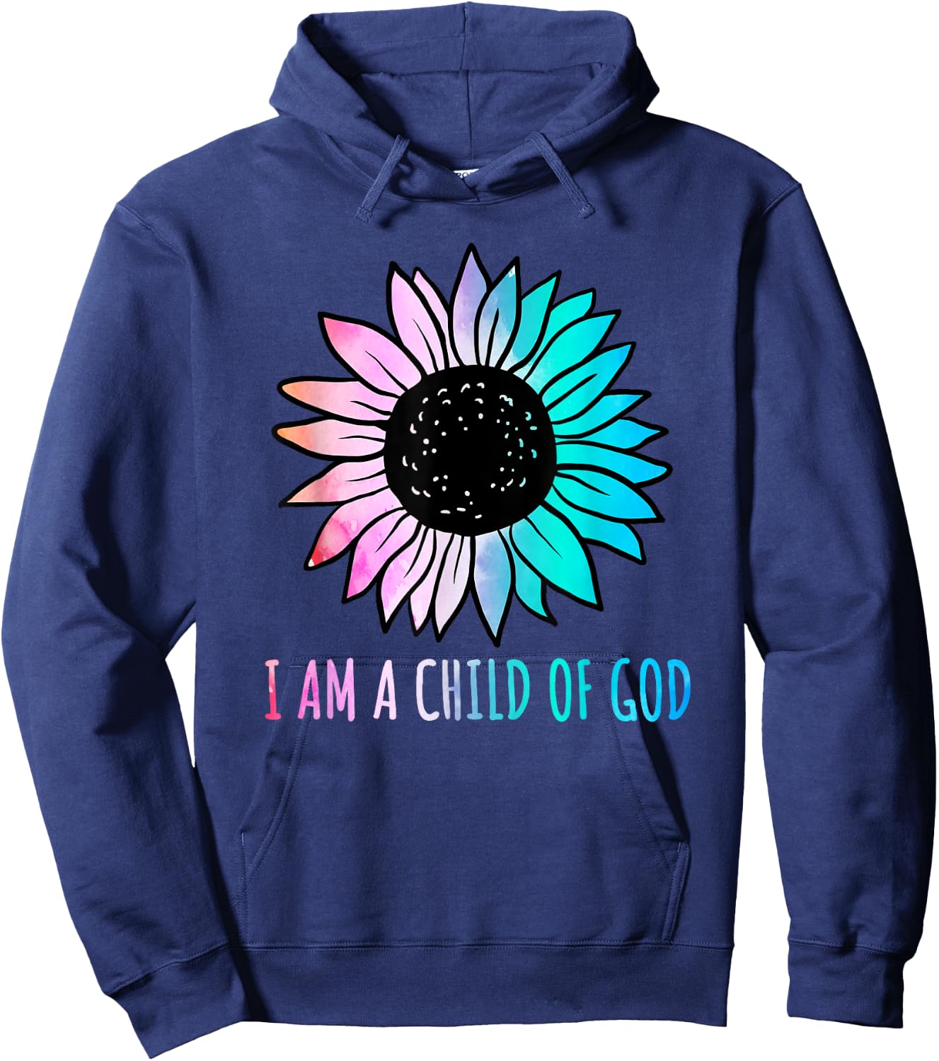 Cute Christian Salvation Quote Gift I Am a Child of God Hoodie - Hoodie | Navy
