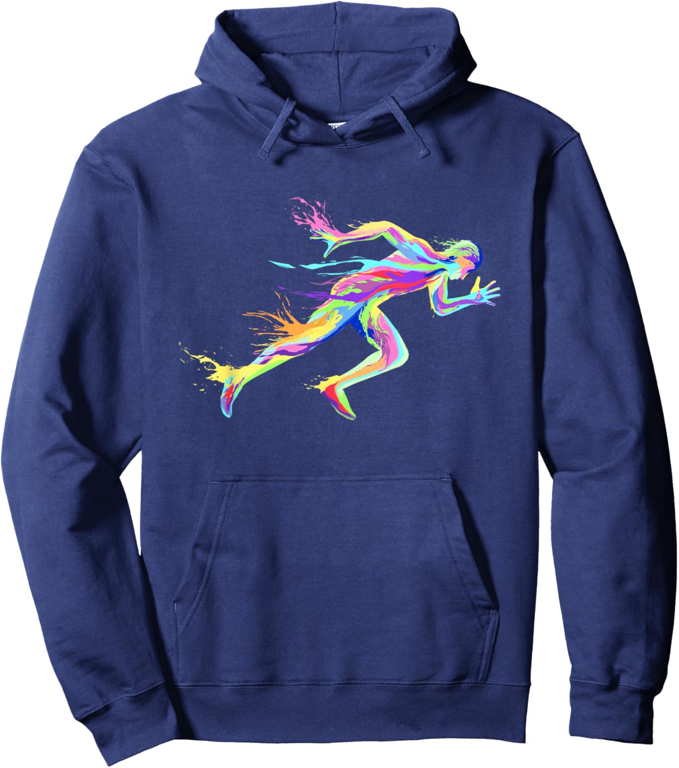 Sprinter Track and Field Runner Running Marathon Hoodie - Hoodie | Navy