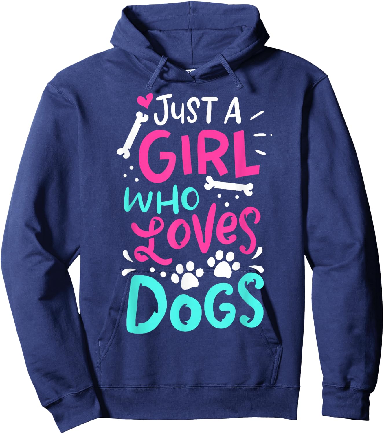 Just a Girl Who Loves Dogs Funny Dog School Dog Trainer Hoodie - Hoodie | Navy