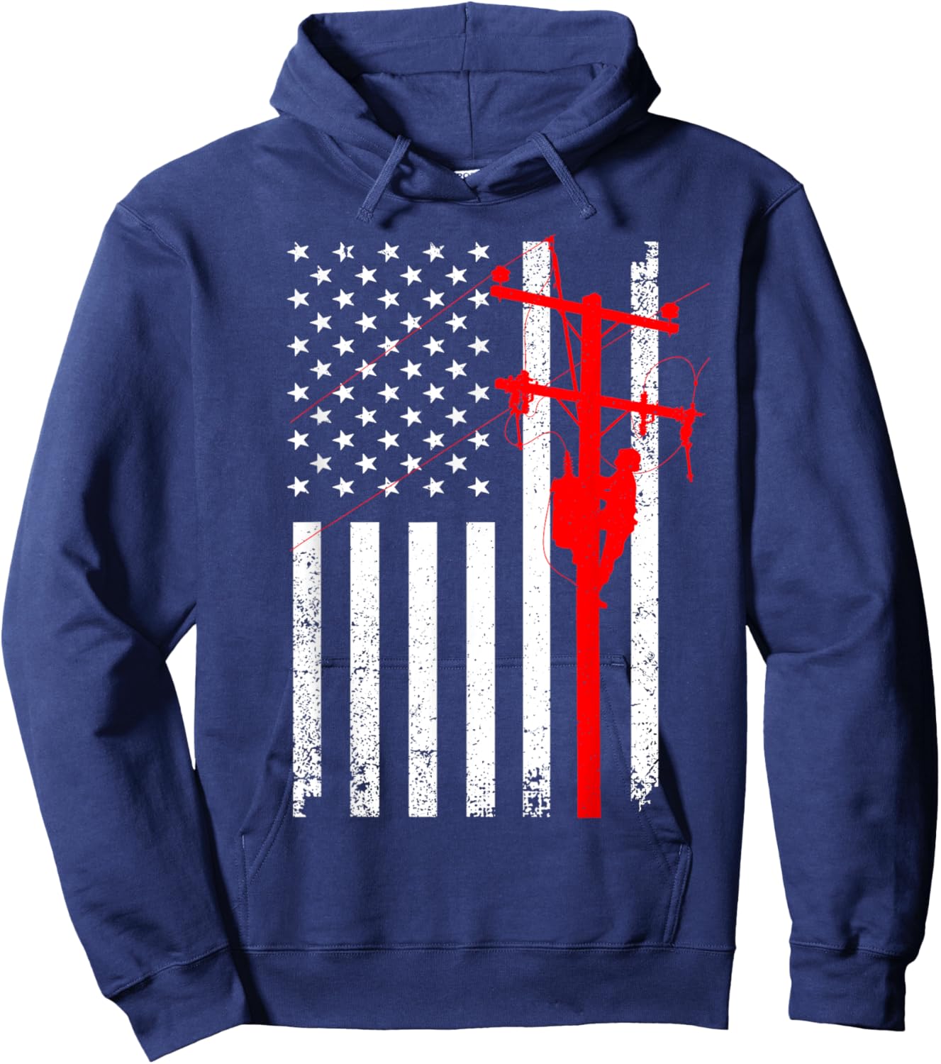 Cool Lineman Design Women Kids Electrical Lineman Hoodie - Hoodie | Navy