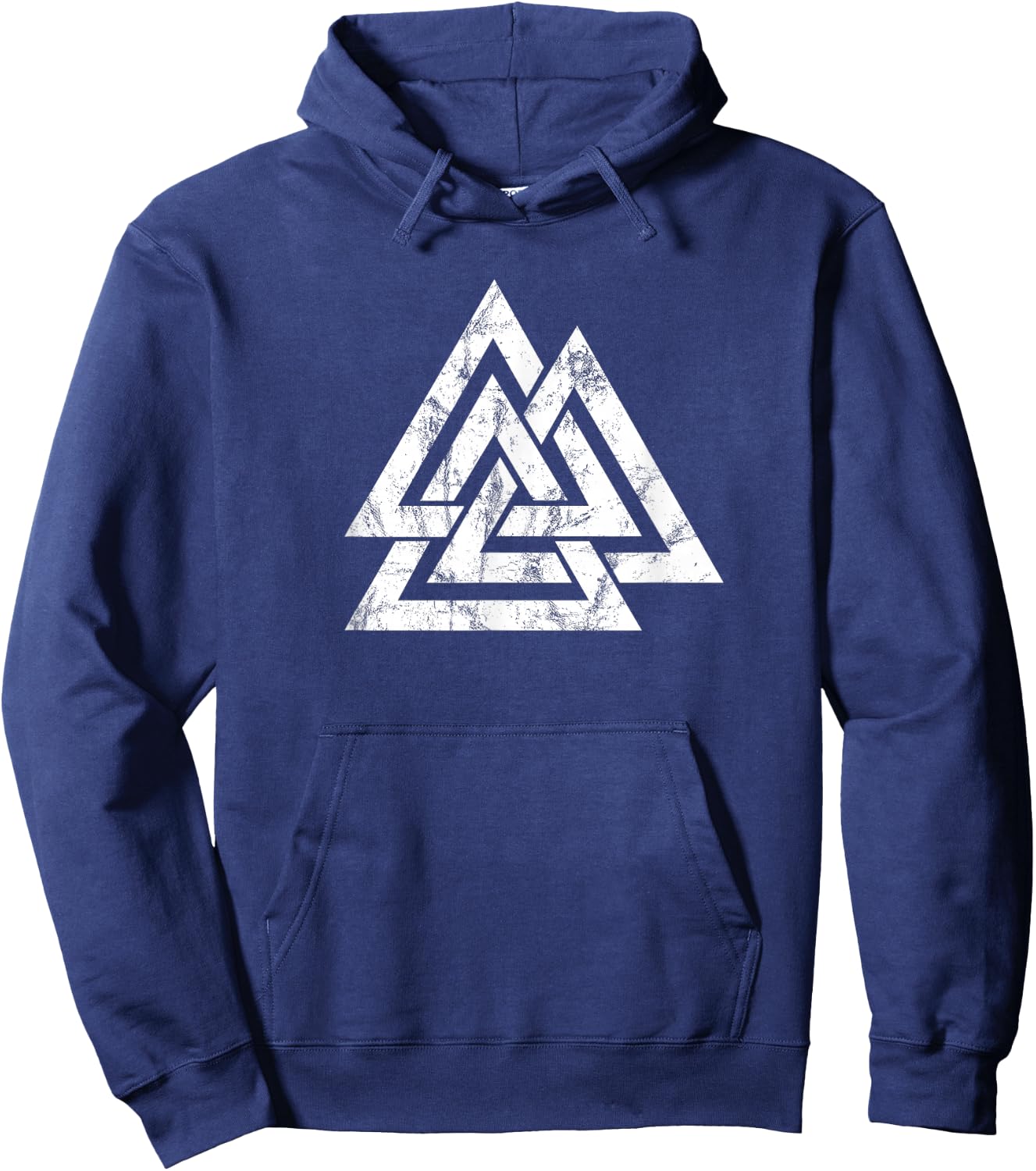 Valknut, Odin, Viking Symbol, Pagan Nordic Germanic Hoodie - Hoodie | Navy