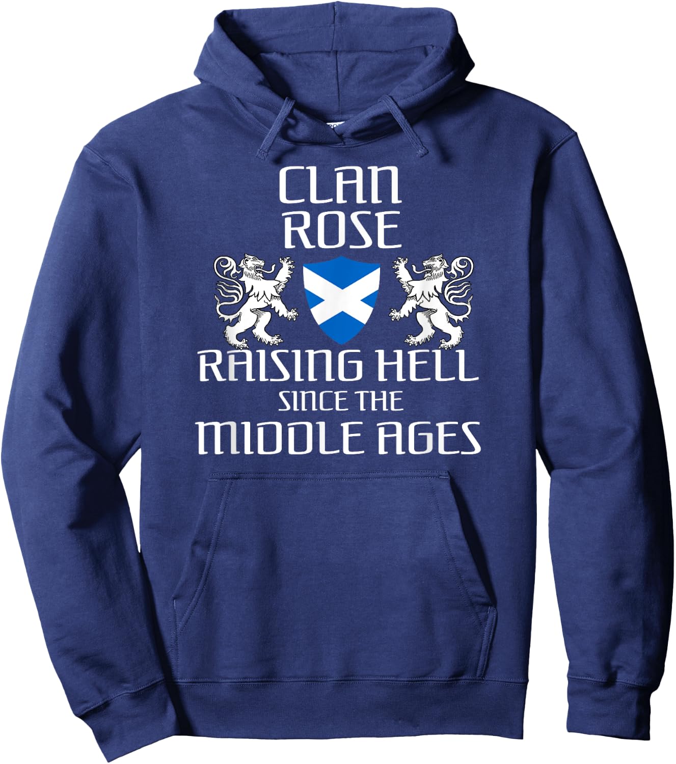 Rose Scottish Family Scotland Name Clan Lion Hoodie - Hoodie | Navy