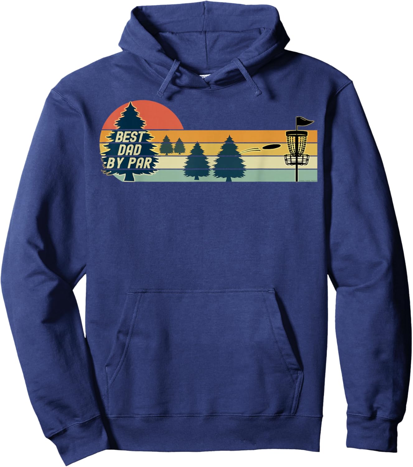 Disc Golf - Best Dad by Par - Father's Day Disc Golf Hoodie - Hoodie | Navy