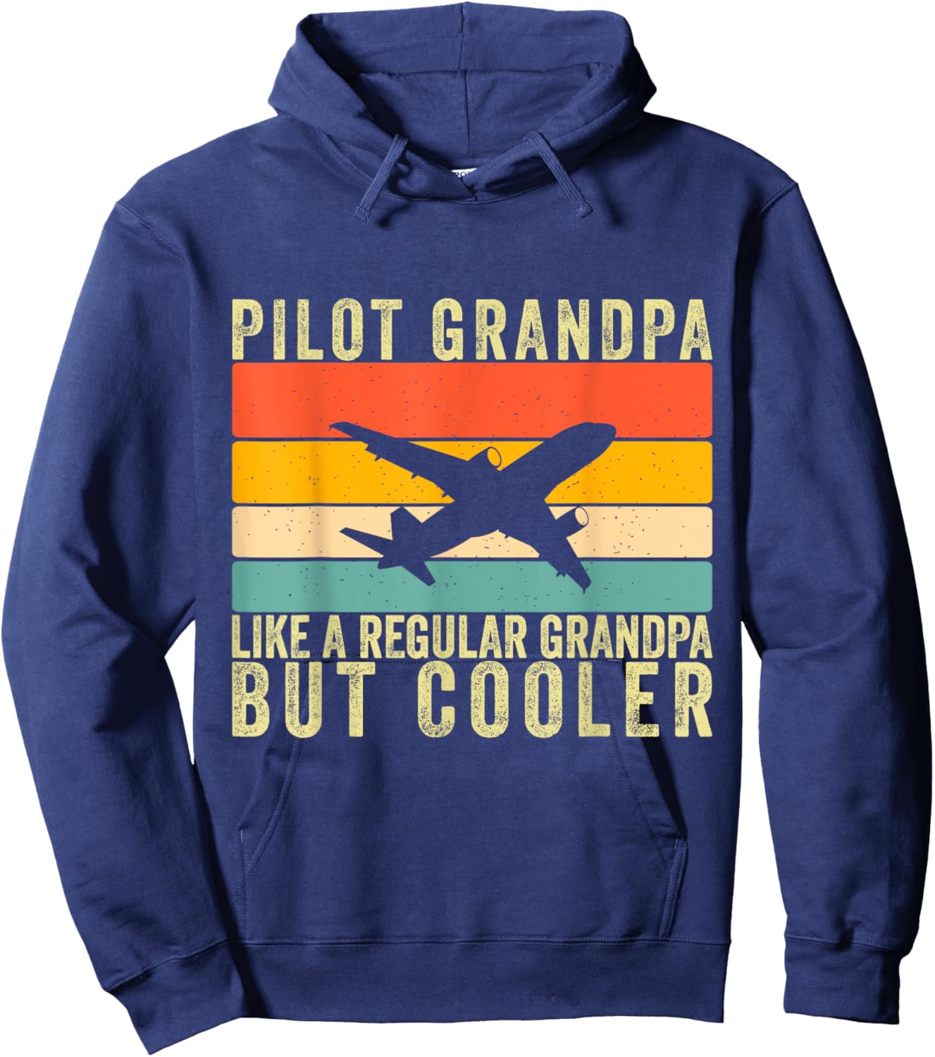 Pilot Grandpa Design Father Day Hoodie - Hoodie | Navy