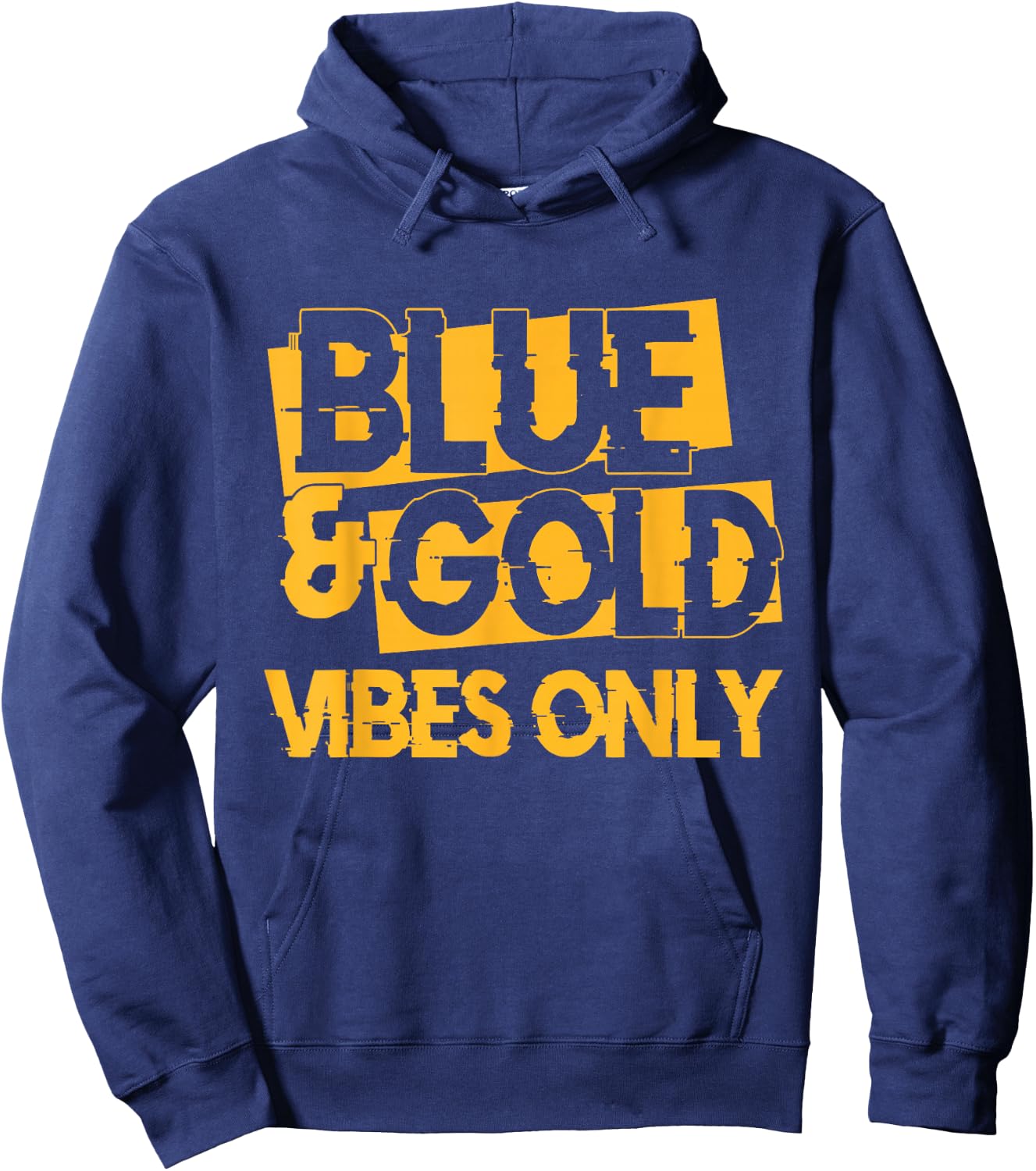 Blue and Gold Game Day Group for High School Football Hoodie - Hoodie | Navy