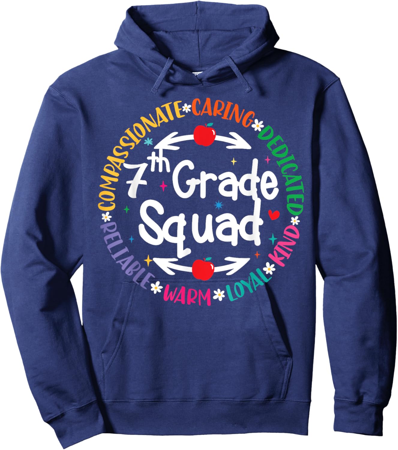 7th Grade Teacher Dream Team Back To School of Teaching Crew Hoodie - Hoodie | Navy