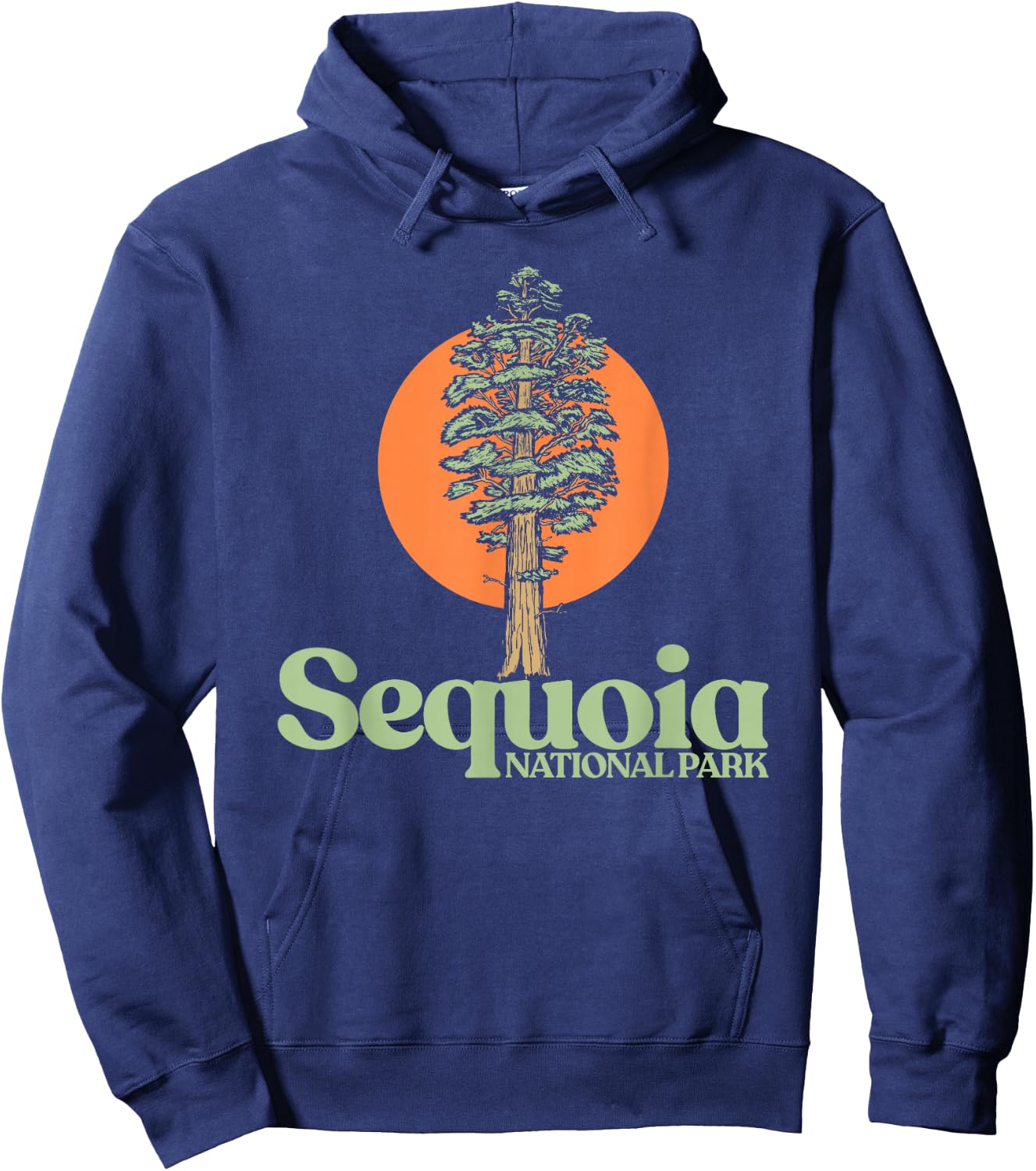 Sequoia National Park General Sherman Tree Graphic Hoodie - Hoodie | Navy