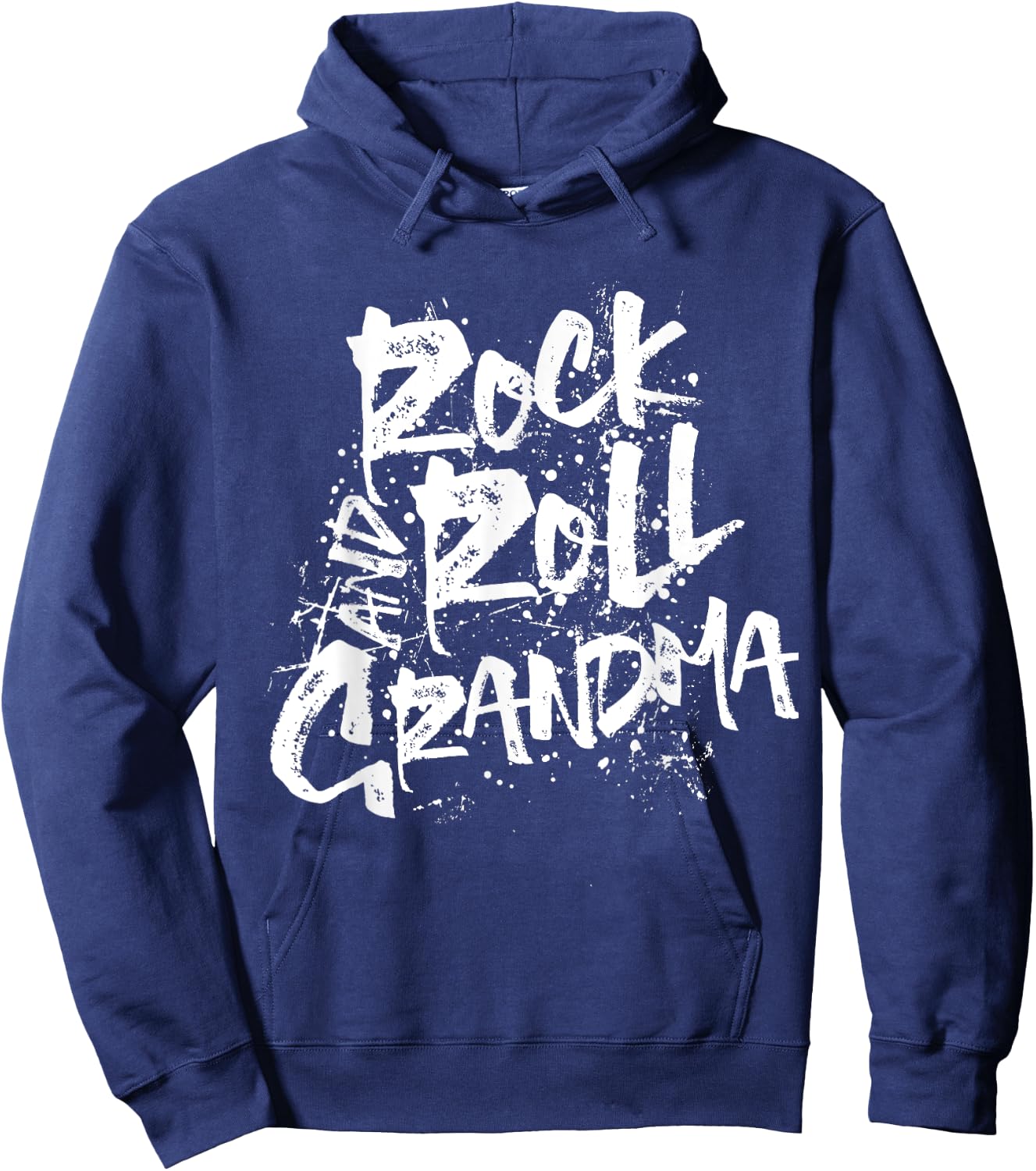 Rock And Roll Grandma Grunge Text Gift Hoodie - Hoodie | Navy