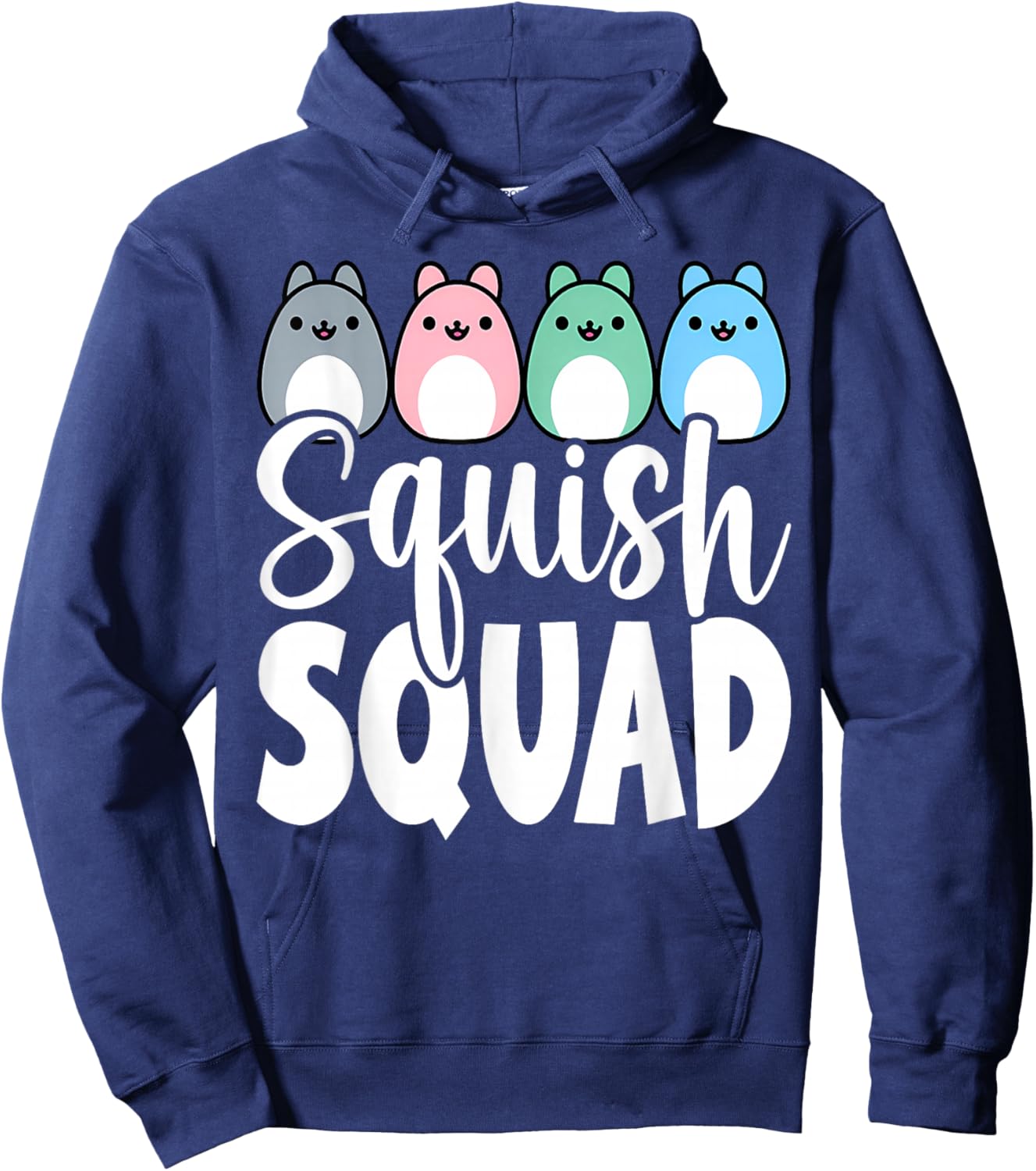 Squish Squad! Stuffed Animal Plush Mallow Collector Soft Hoodie - Hoodie | Navy
