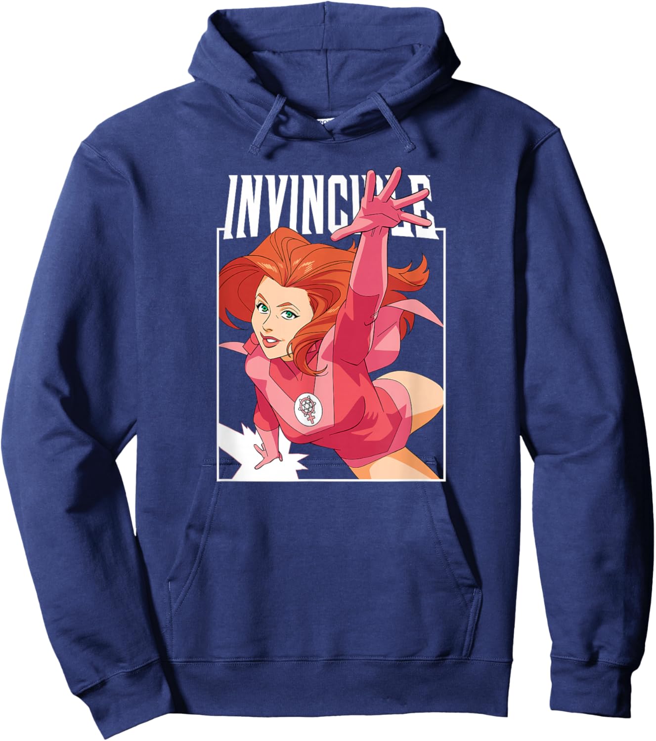 Invincible - Atom Eve Character Logo Hoodie - Hoodie | Navy