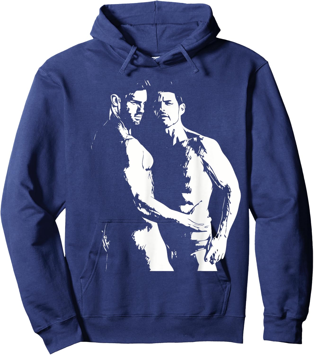 Naked Male Couple Gay Art Erotica Hoodie - Hoodie | Navy